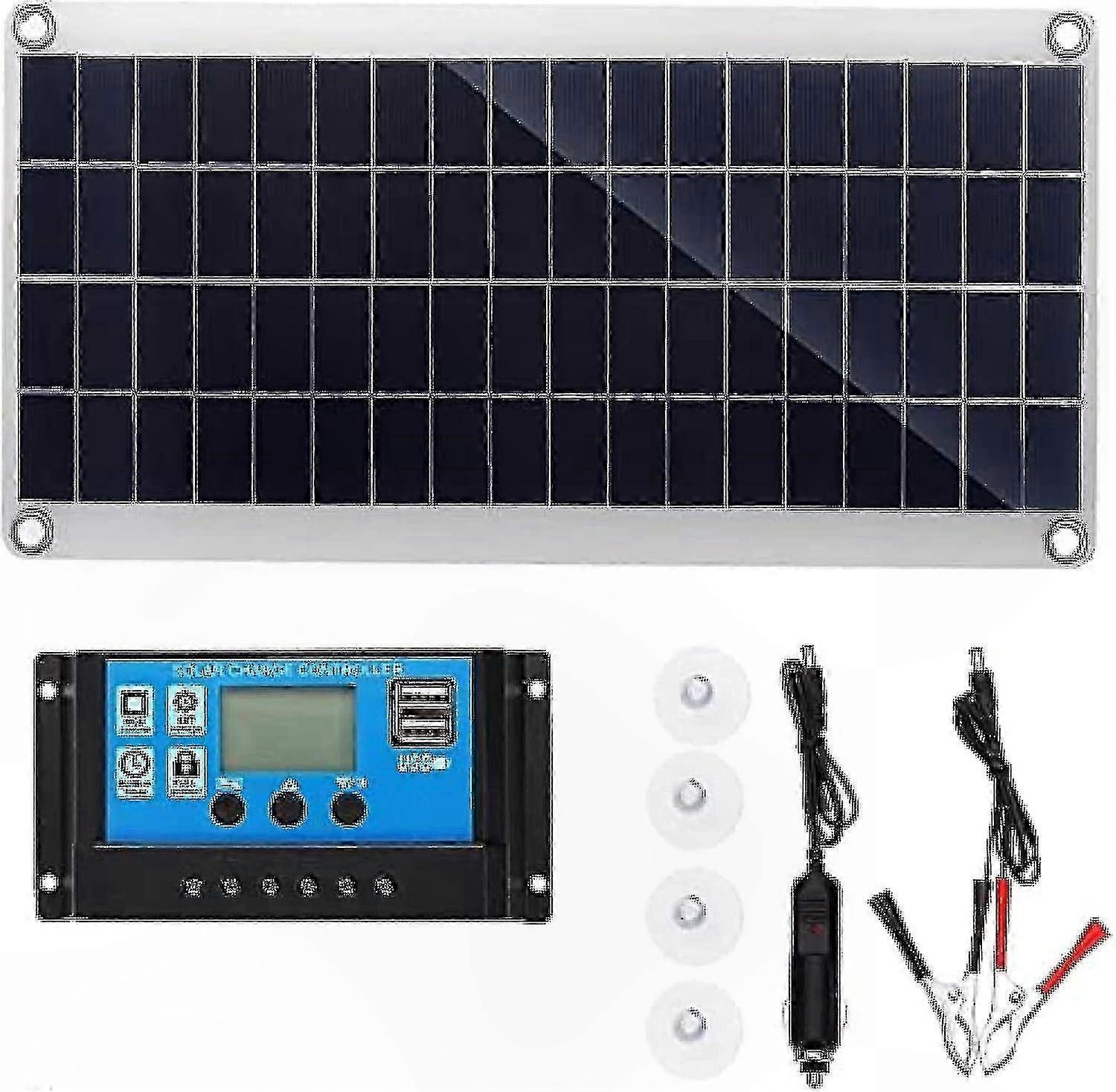 Off-Grid Solar Power Kit 300W 12V Panel with 10A-60A Controller for Energy Solutions