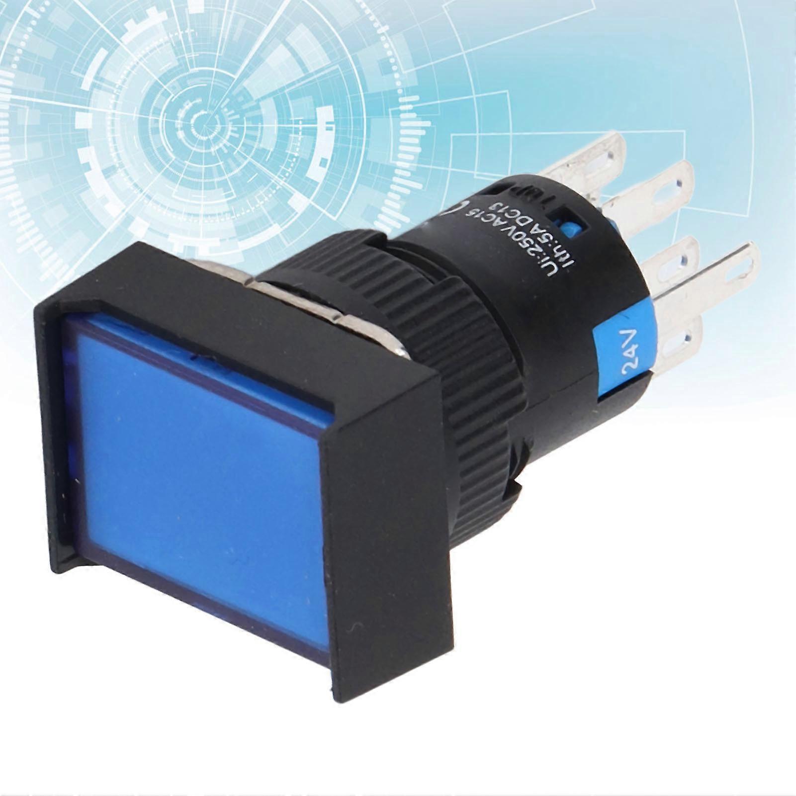 25Pcs BEM-LA16-22DS-J-B 24V Self-Locking Push Button Switch Kit