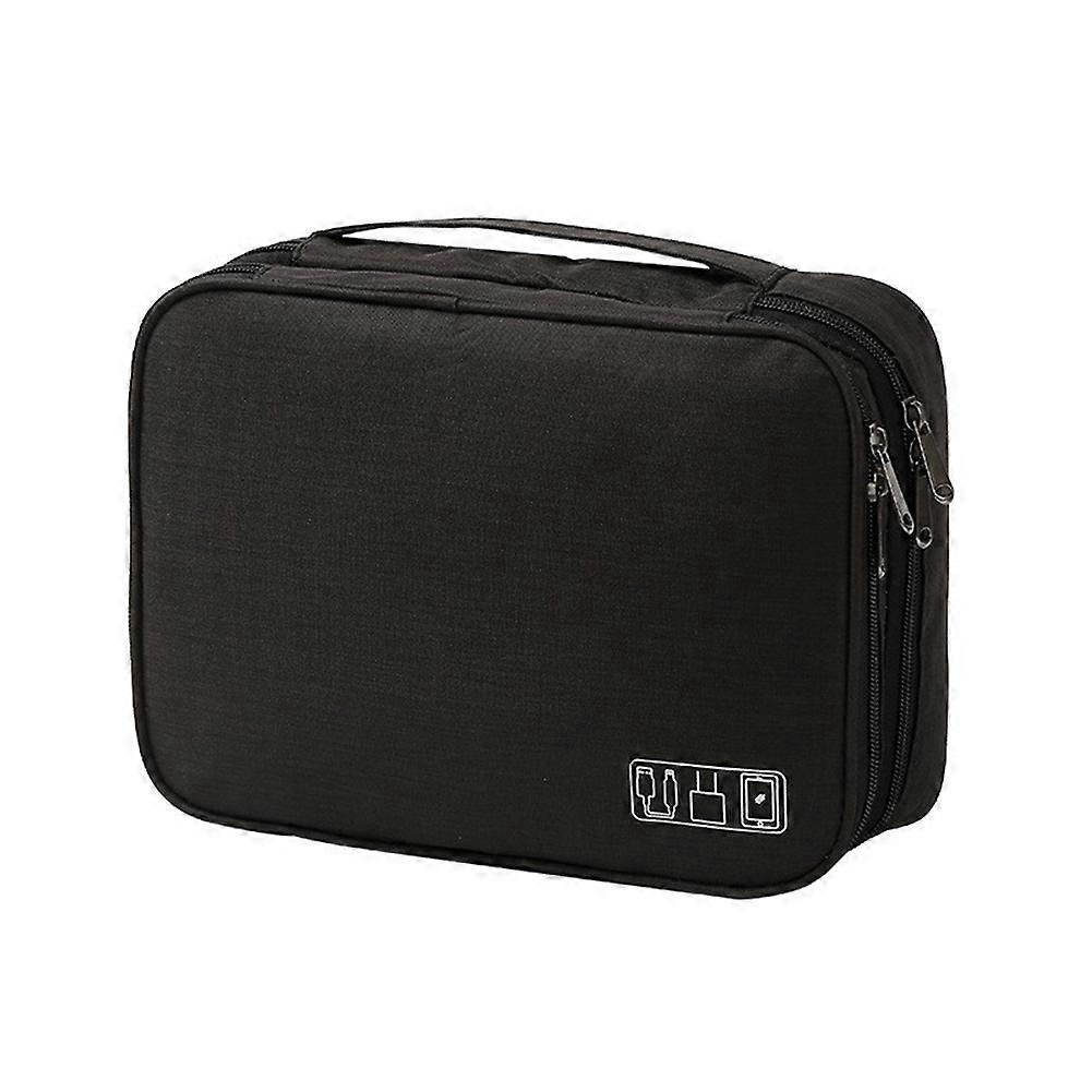 Cable Storage Bag Digital Electronics Organizer Black
