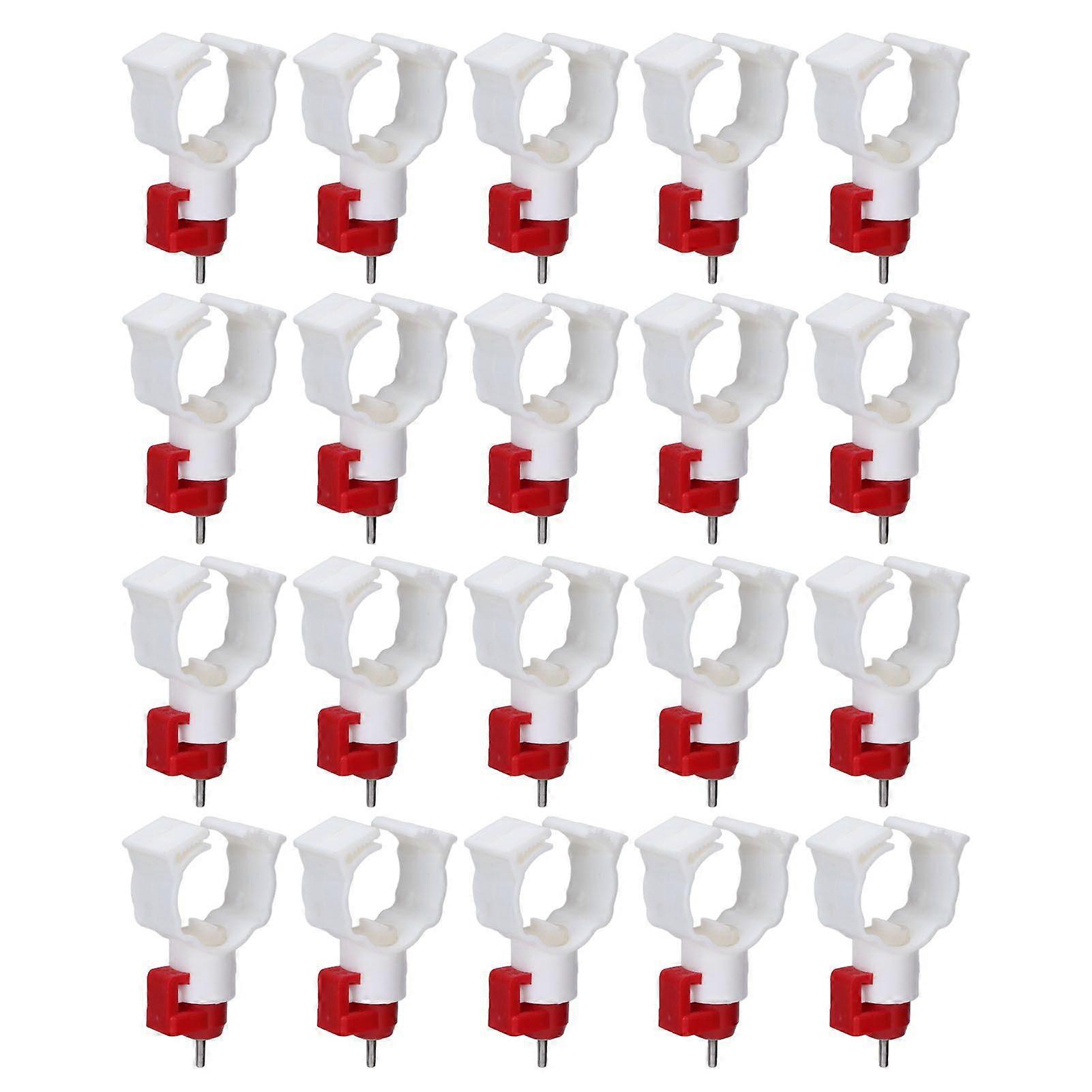 20pcs Chicken Waterer Nipples Multipurpose Chicken Nipple Feeder for Poultry Chicken Duck Bird