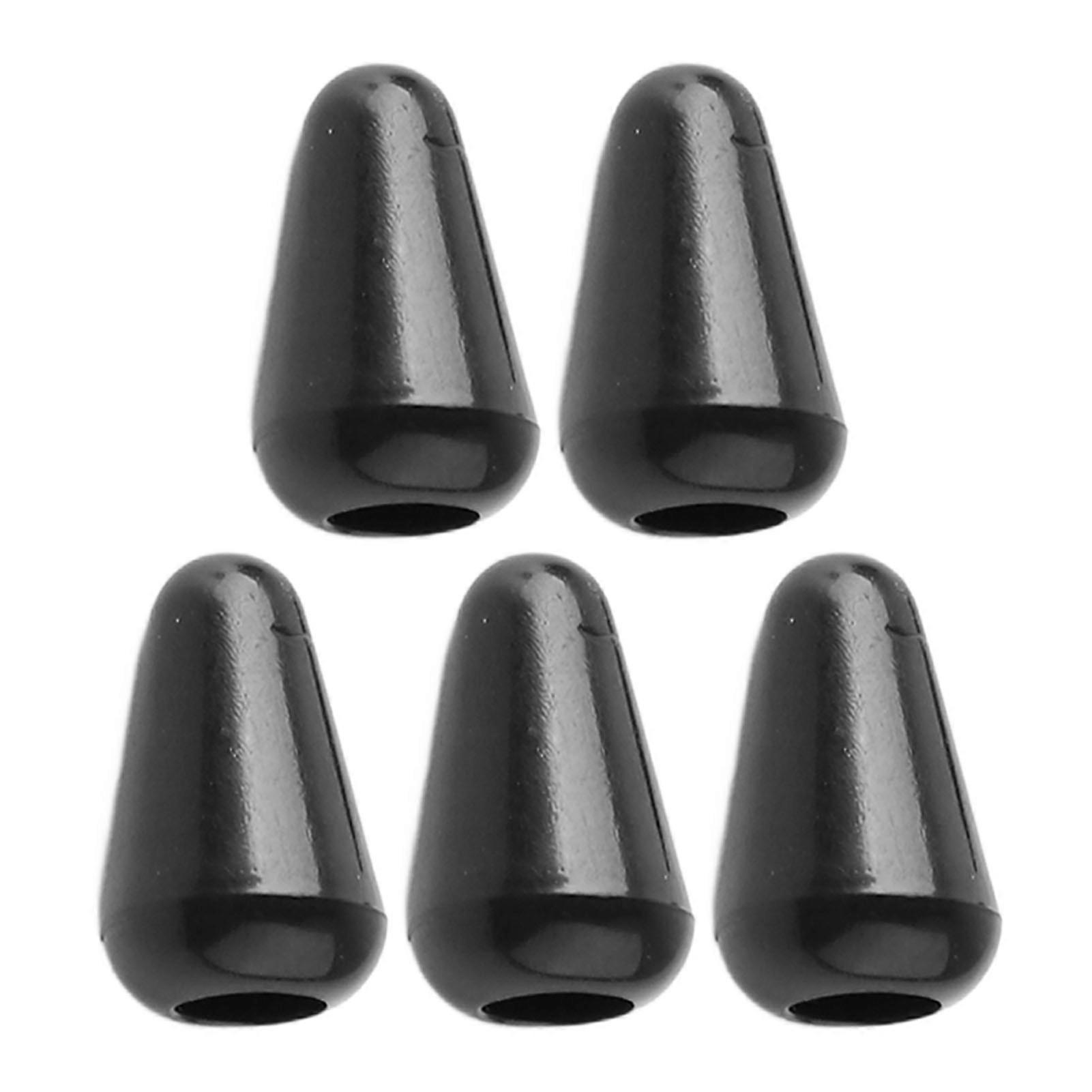5Pcs Electric Guitar Pickup Selector Switch Knobs 5 Position Plastic Cap Universal Accessories Black
