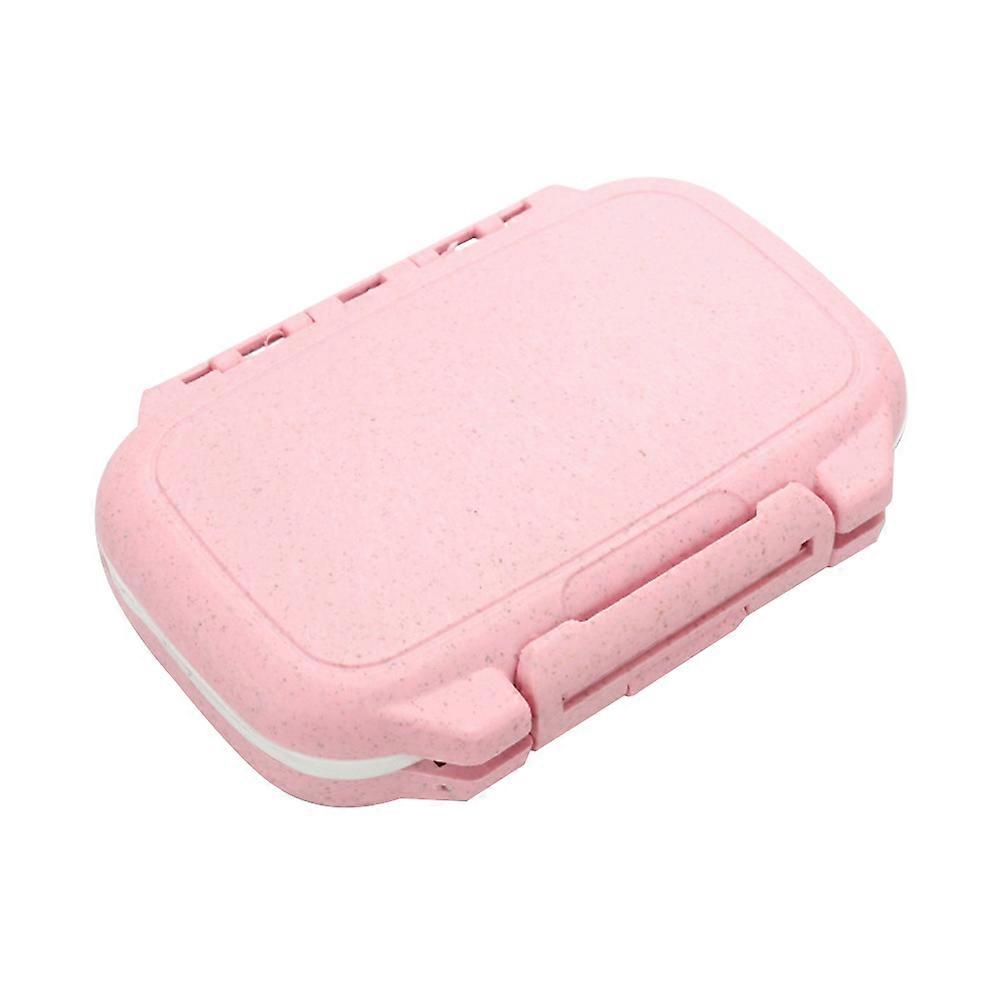 Plastic Portable Medicine Case Small Pill Box for Practical Storage 2Pcs