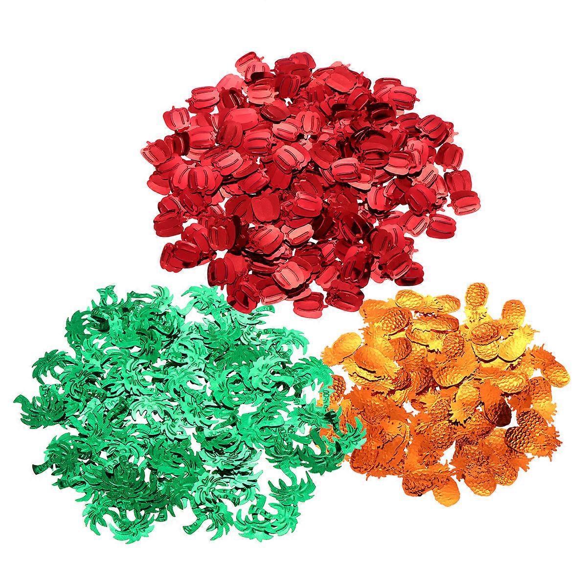 Table Confetti Colorful Hawaiian Tropical Pineapple Cocnut Tree Confetti 3 Bags