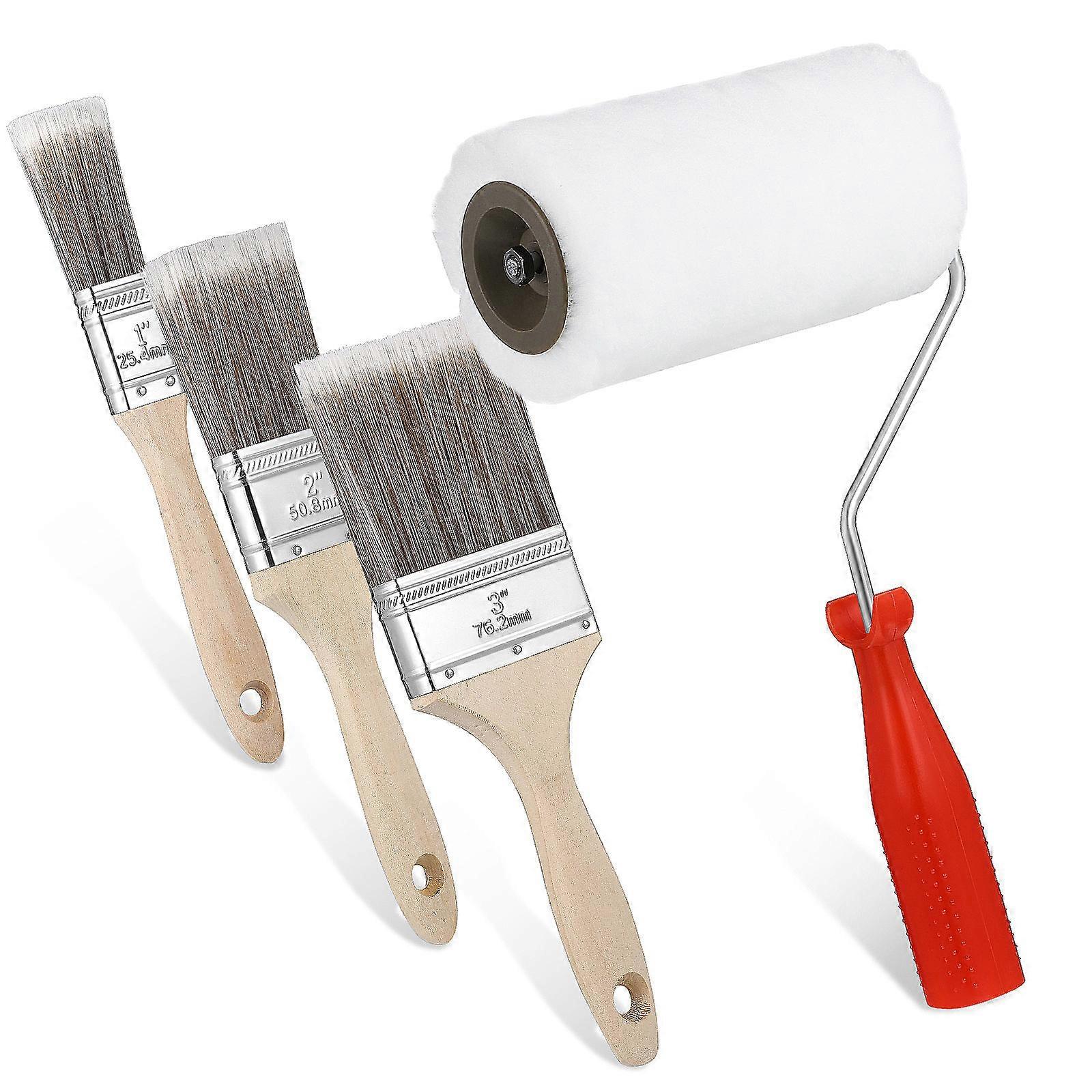 Paint Rollers Kit Paint Roller Tool for Painting 4Sets for Varnishes