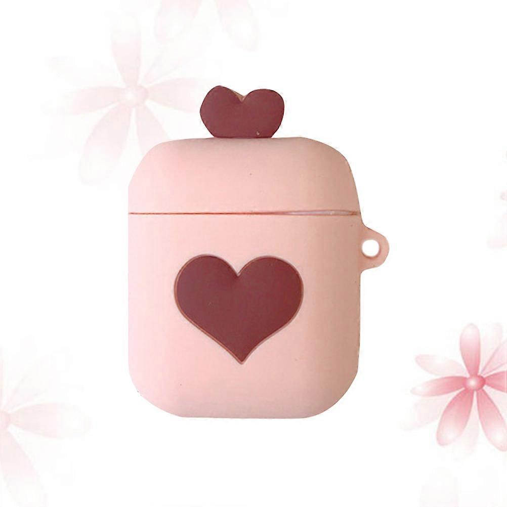 Wireless Earphone Protective Silicone Case Cover 2Pcs Love Heart for