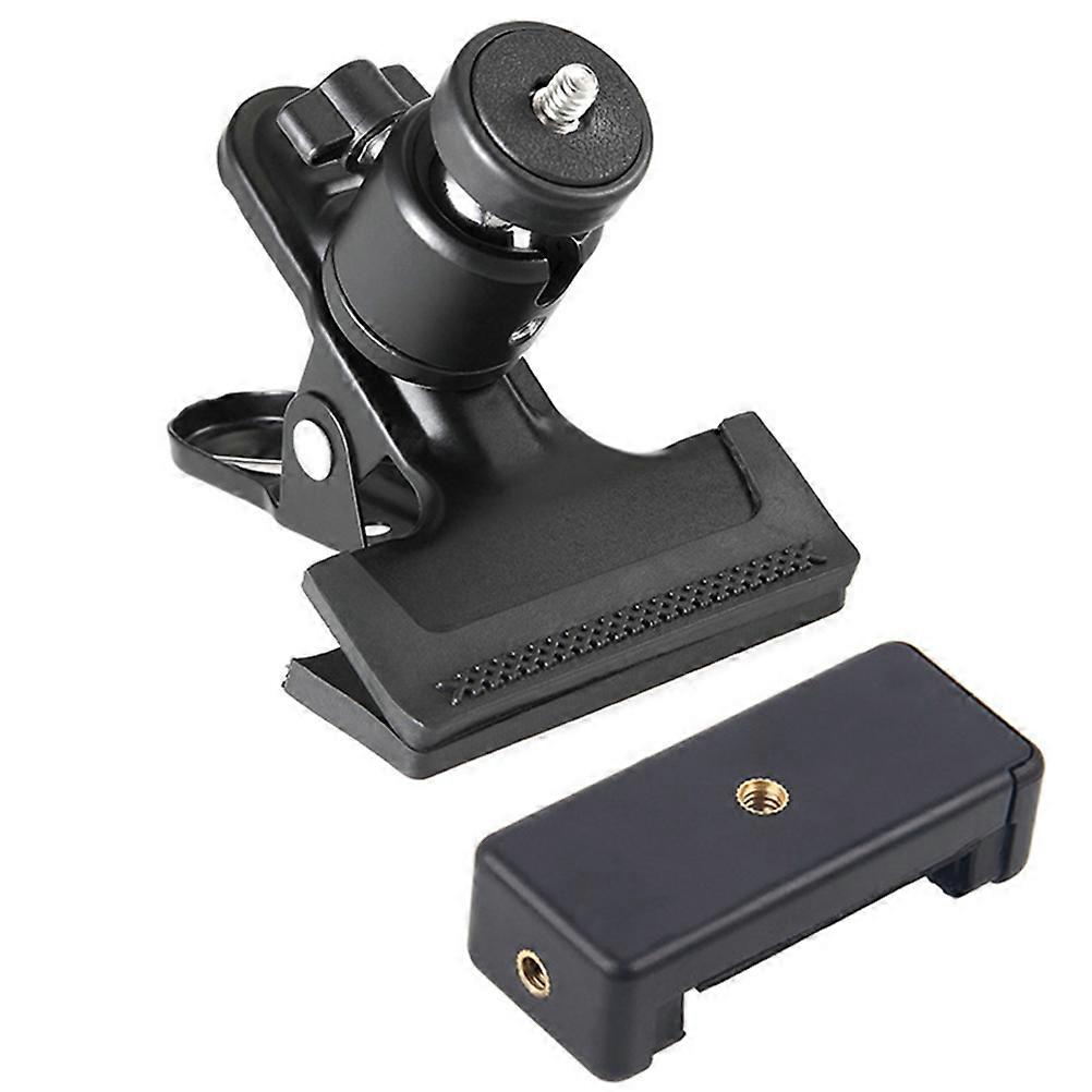 Mobile Phone Holder Clip 1 Set For Office Use Black Clip-on Degree Rotation