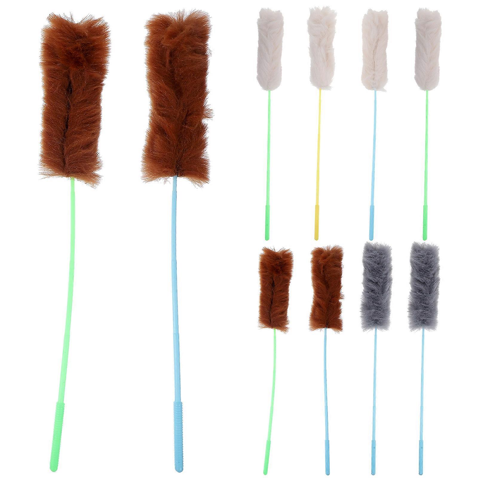 Interactive Cat Teaser Stick 10Pcs Assorted Color Indoor Playtime Stress Relief For Cat Owners