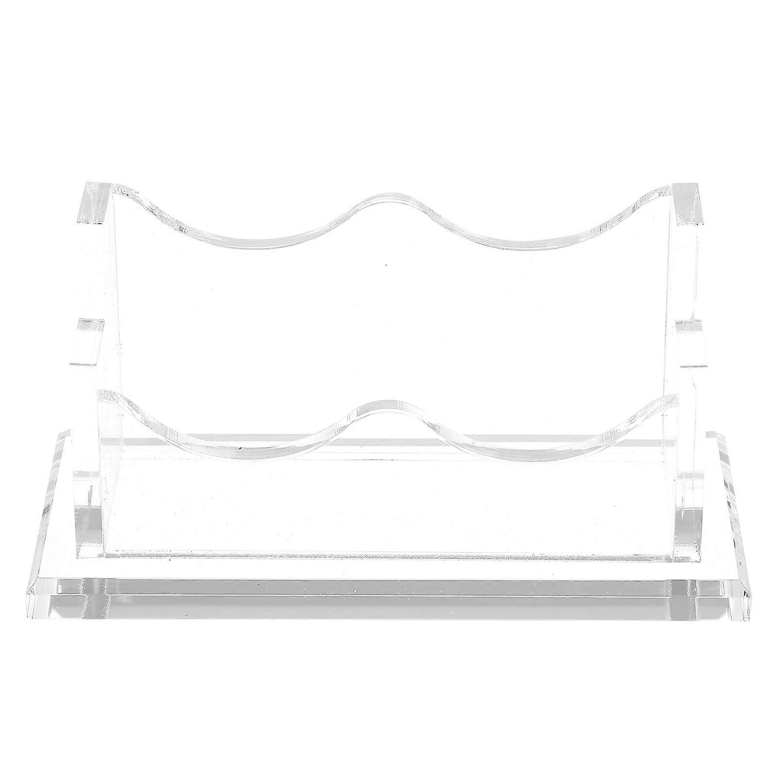 Transparent Acrylic Card Holder for Business Card Storage 2Pcs Desktop Display