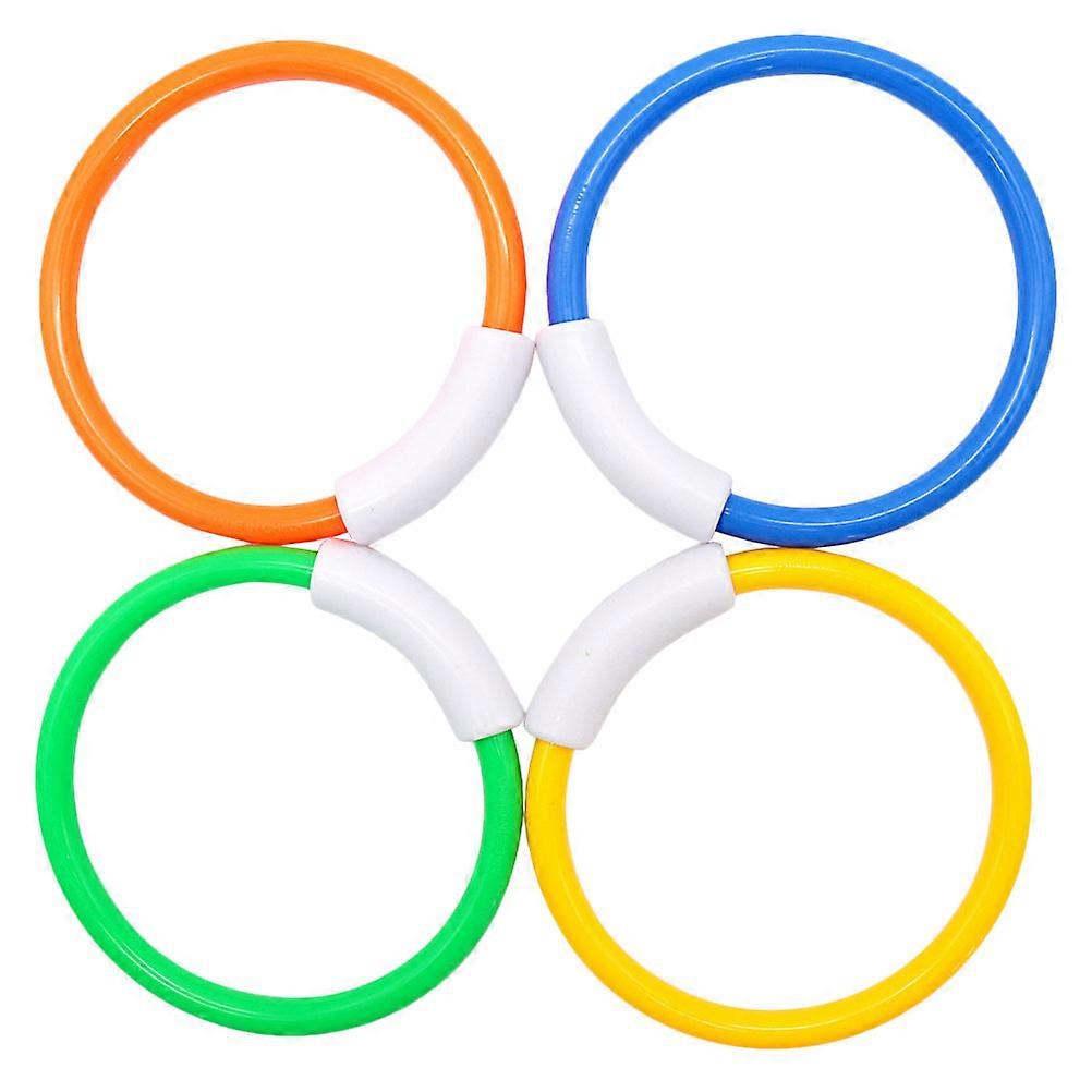 Diving Grab Game Toy Kids Diving Ring for Pool Play 4Pcs Colorful