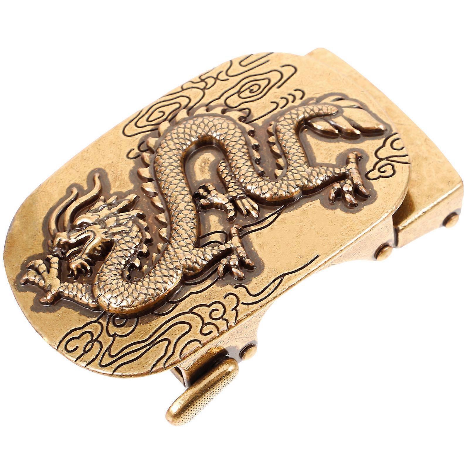 Decorative Dragon Shape Belt Buckle For Clothes Accessories In Golden Color Designed For Year Of The 1Set