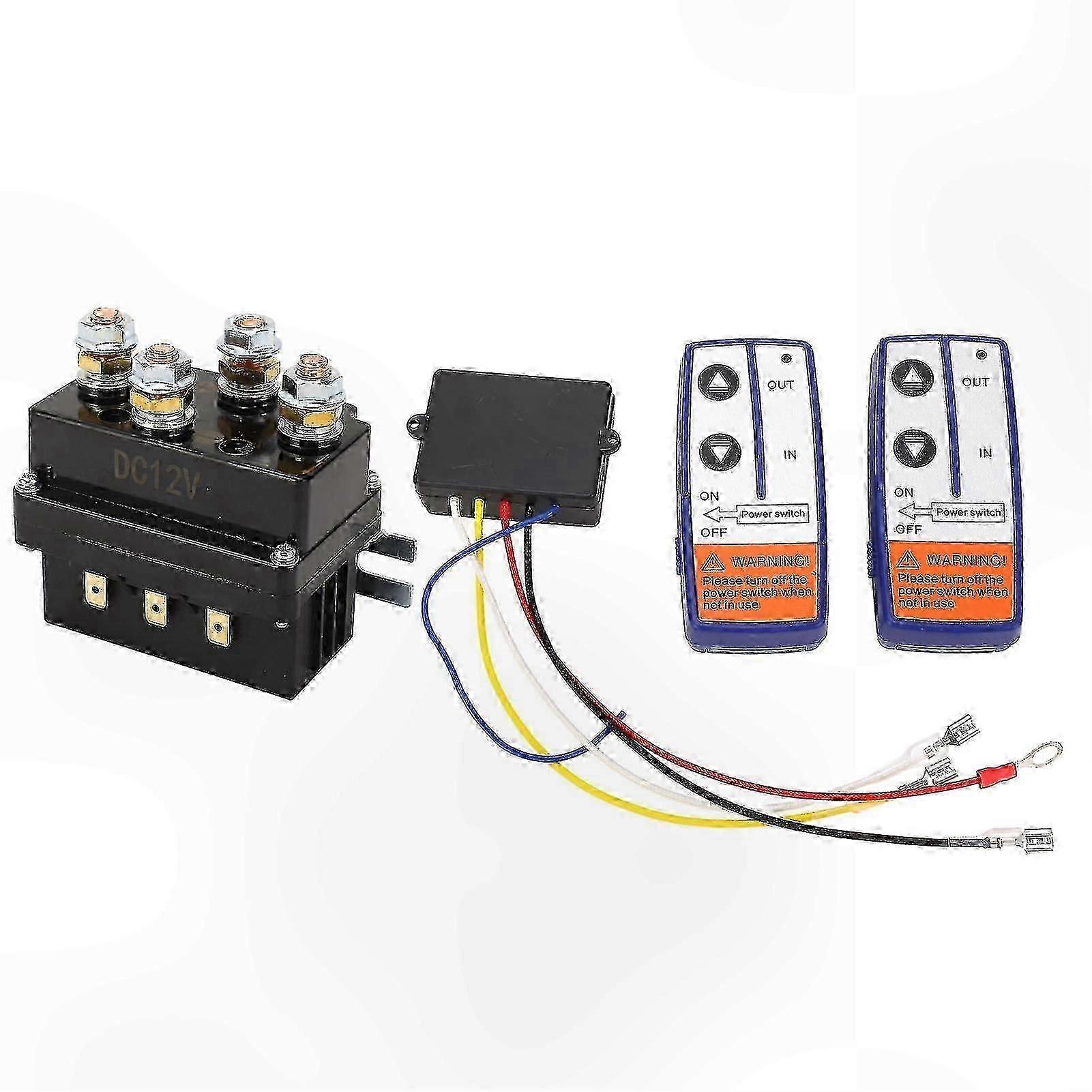12V 250A Winch Relay Wiring Kit with Remote Control for Off-Road Vehicles