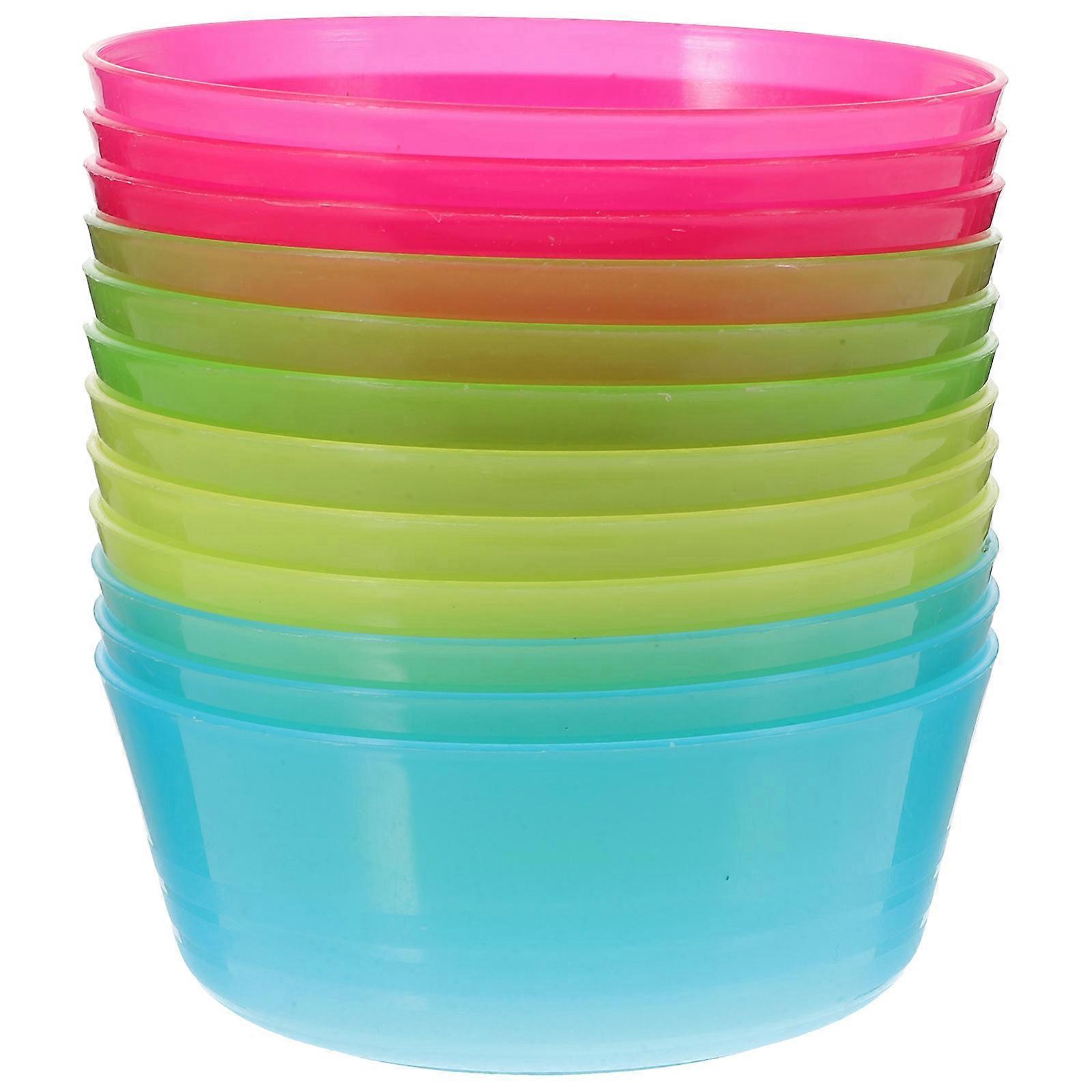 Assorted Color Plastic Bowls 48Pcs Square Style Serving Bowls For Kids Easy To Clean For Restaurants