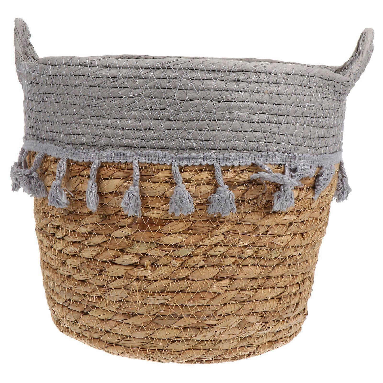 Multi-Color Hand-Woven Basket for Flower Arrangement 2Pcs Decorative
