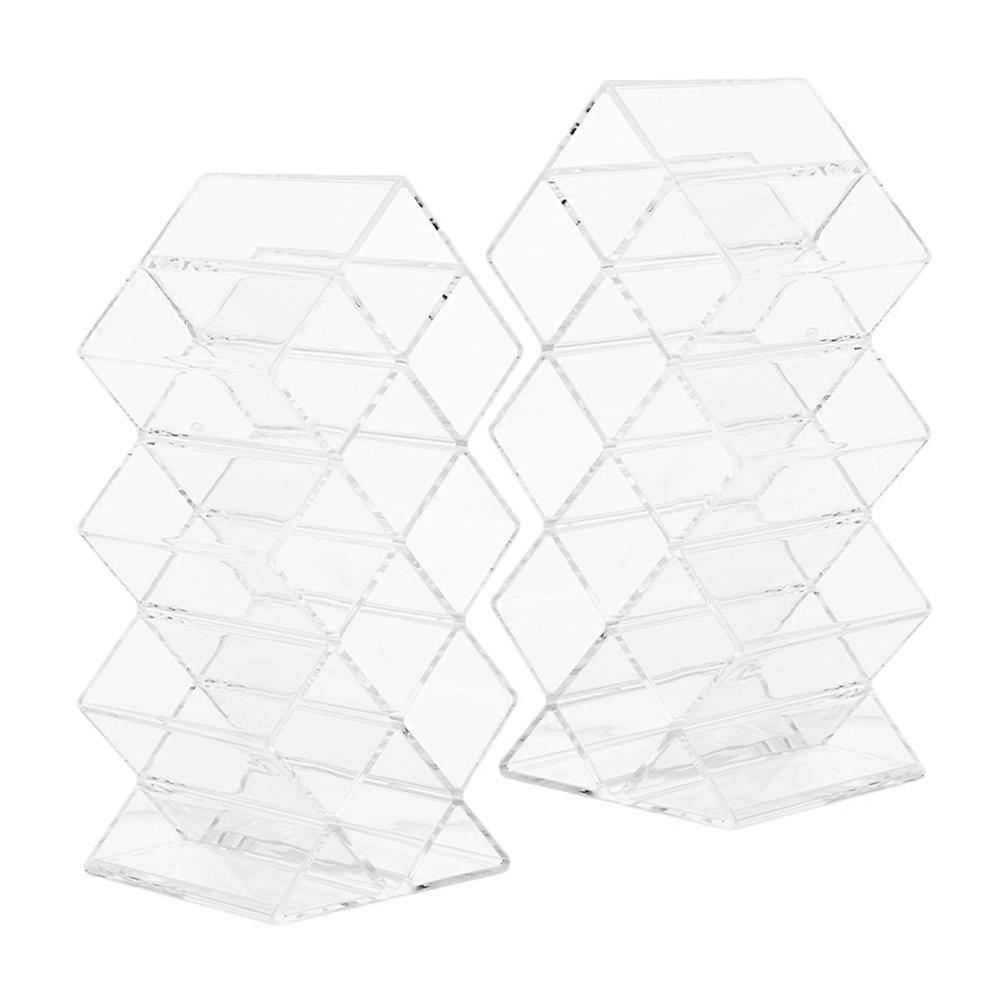Desktop Acrylic Lipstick Rack for Storage Use 4Pcs Transparent Lip Gloss Holder