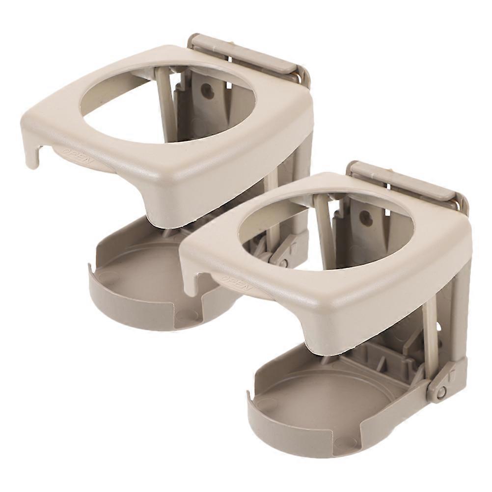 Car Drink Holder Adjustable Folding Cup Holder for Drinks 10Pcs Beige Set