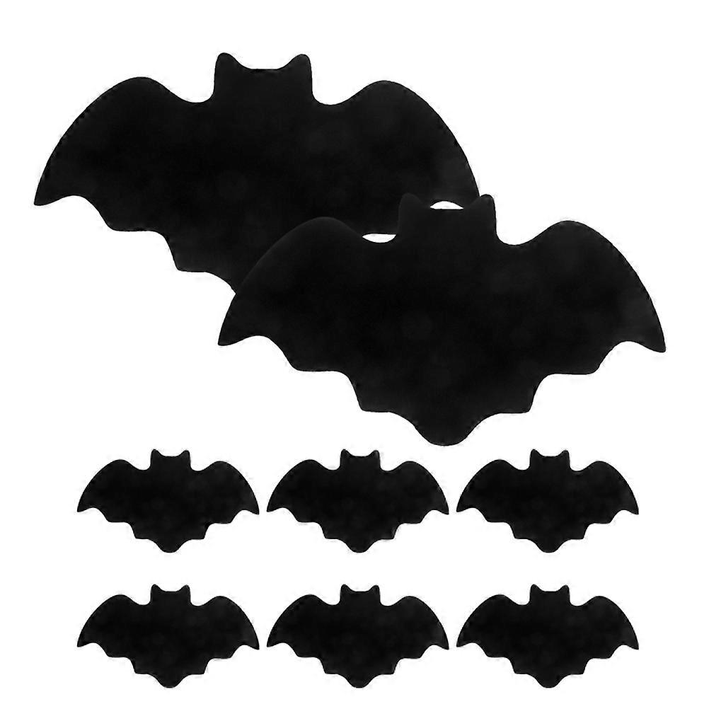Black Felt Halloween Bat Placemats for Table Setting 16Pcs Decorative Mats