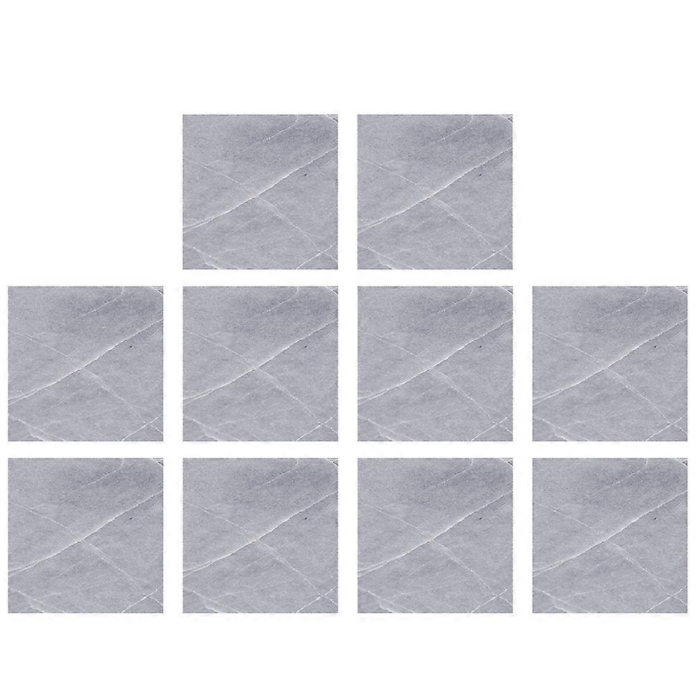 Kitchen Wallpaper Grey Marbling Tile Stickers for Wall Decoration 20 Sheets