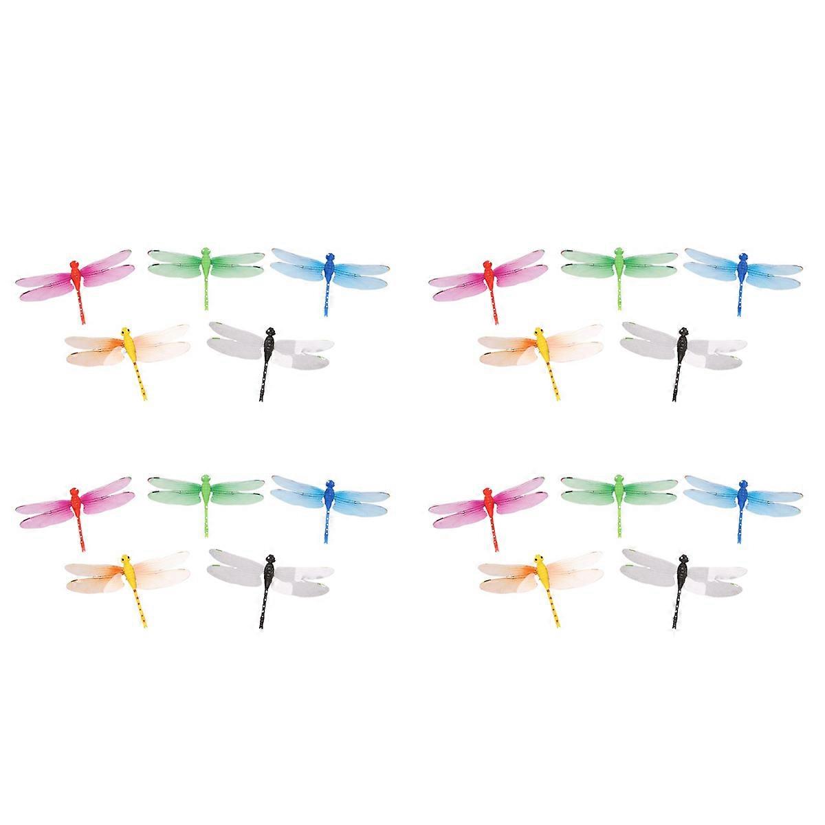 5pcs 8cm 3D Artificial Dragonflies Fridge Magnet Decoration