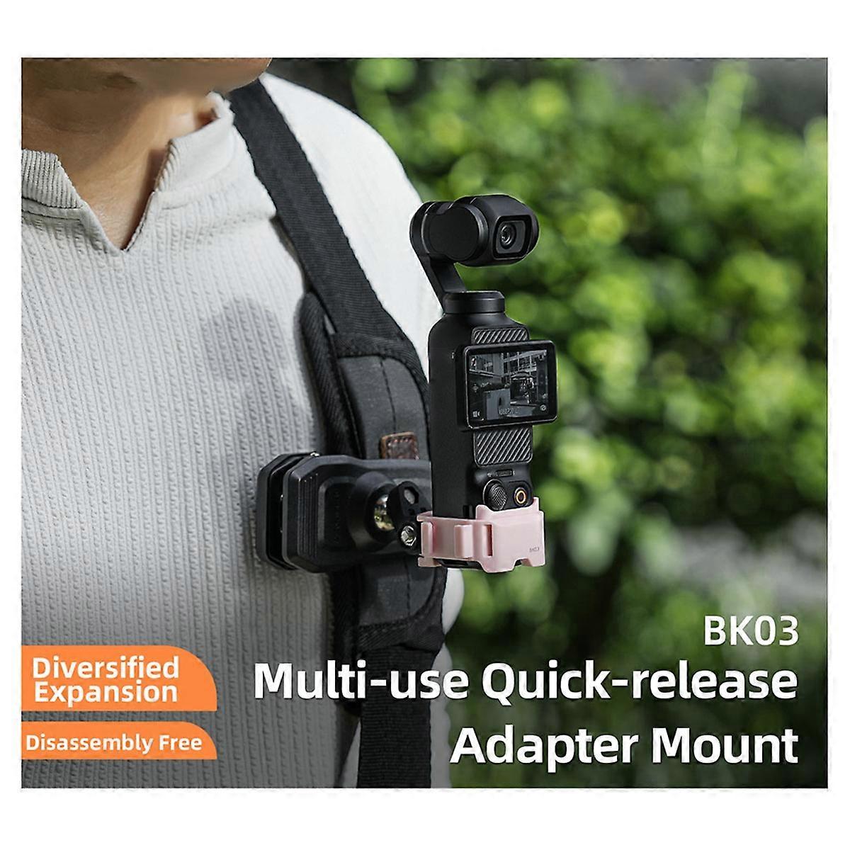 Quick Release Adapter Mount for Pocket 3 Black