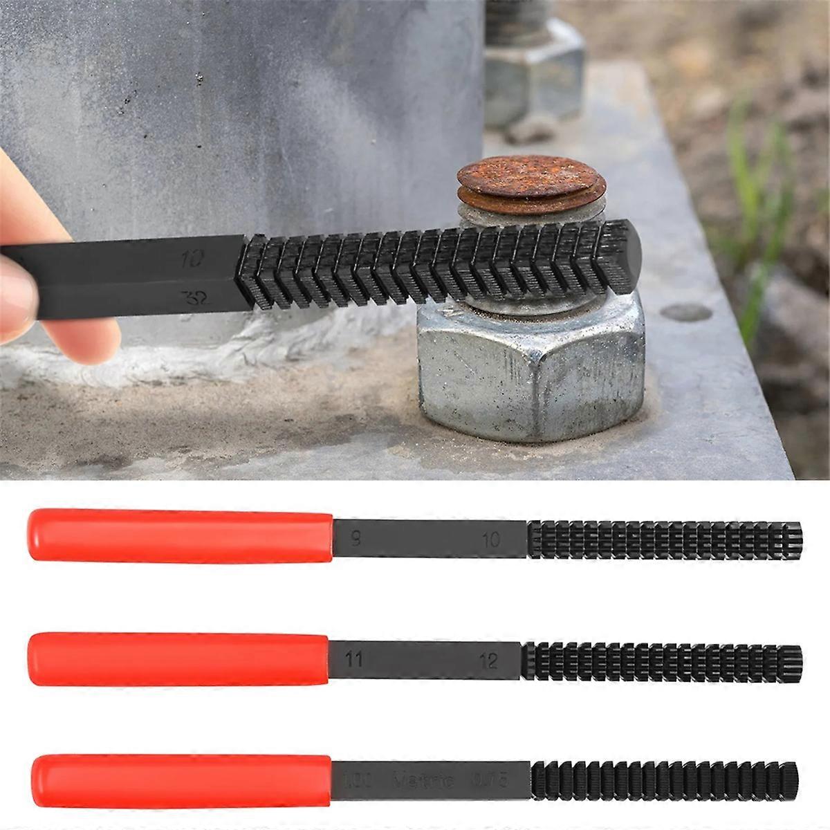 Thread File High Hardness Thread Restorer File Portable Multipurpose Metric Thread Repair File for S