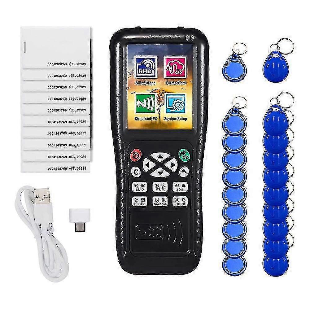 Nfc Rfid Card Copier Reader Writer, nfc Smart Card Reader Writer Rfid Copier, English Version Icopy X100 Nfc Id Ic Reader (Black)