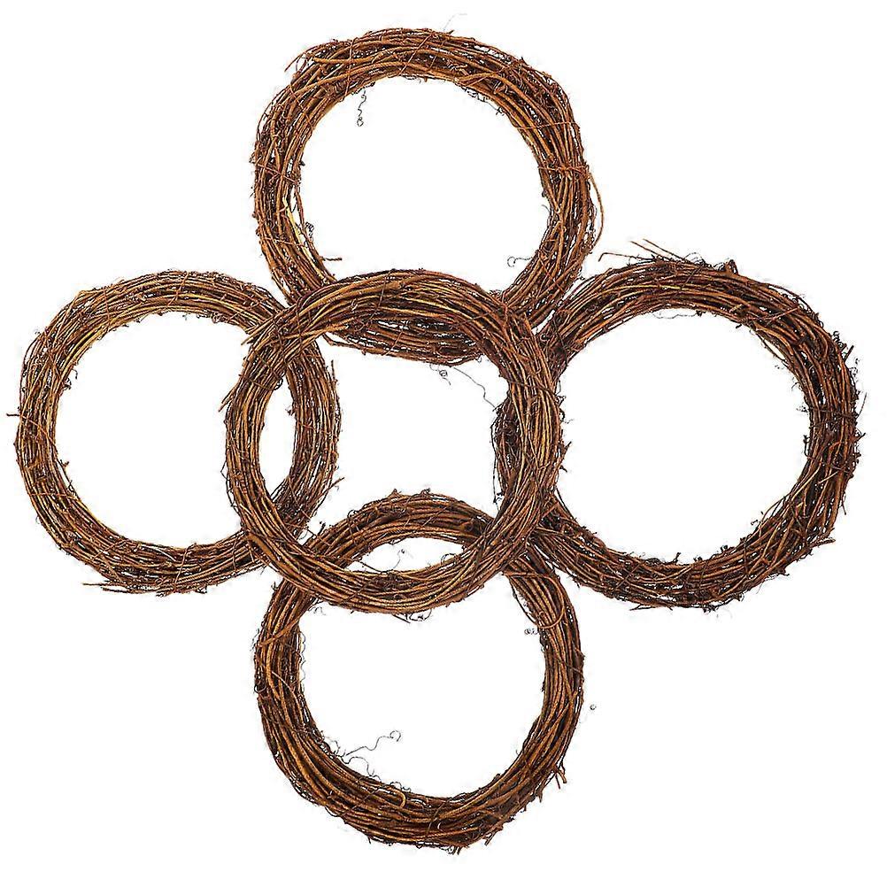 Rattan Wreath Ring for DIY Decoration 10Pcs Natural Brown Ring Frames