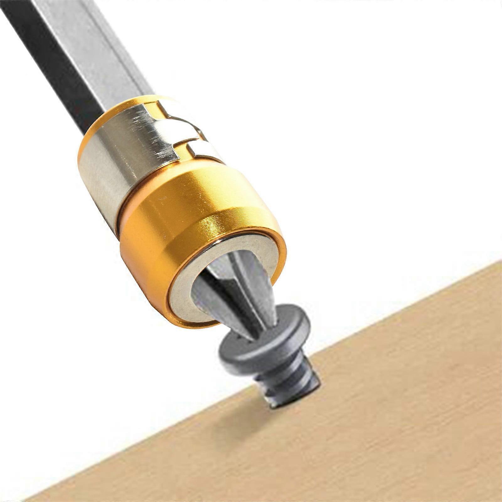 YMARPT Magnetic Screw Ring Holder, Swiveling Bit Tip with Magnetizer, Removable for Hex Screwdriver & Power Bits, Household Tool