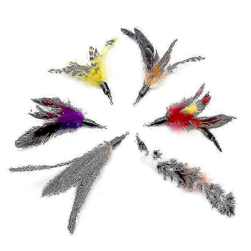 6pcs Tease The Cat Stick Replace Head Interactive Swing Teaser