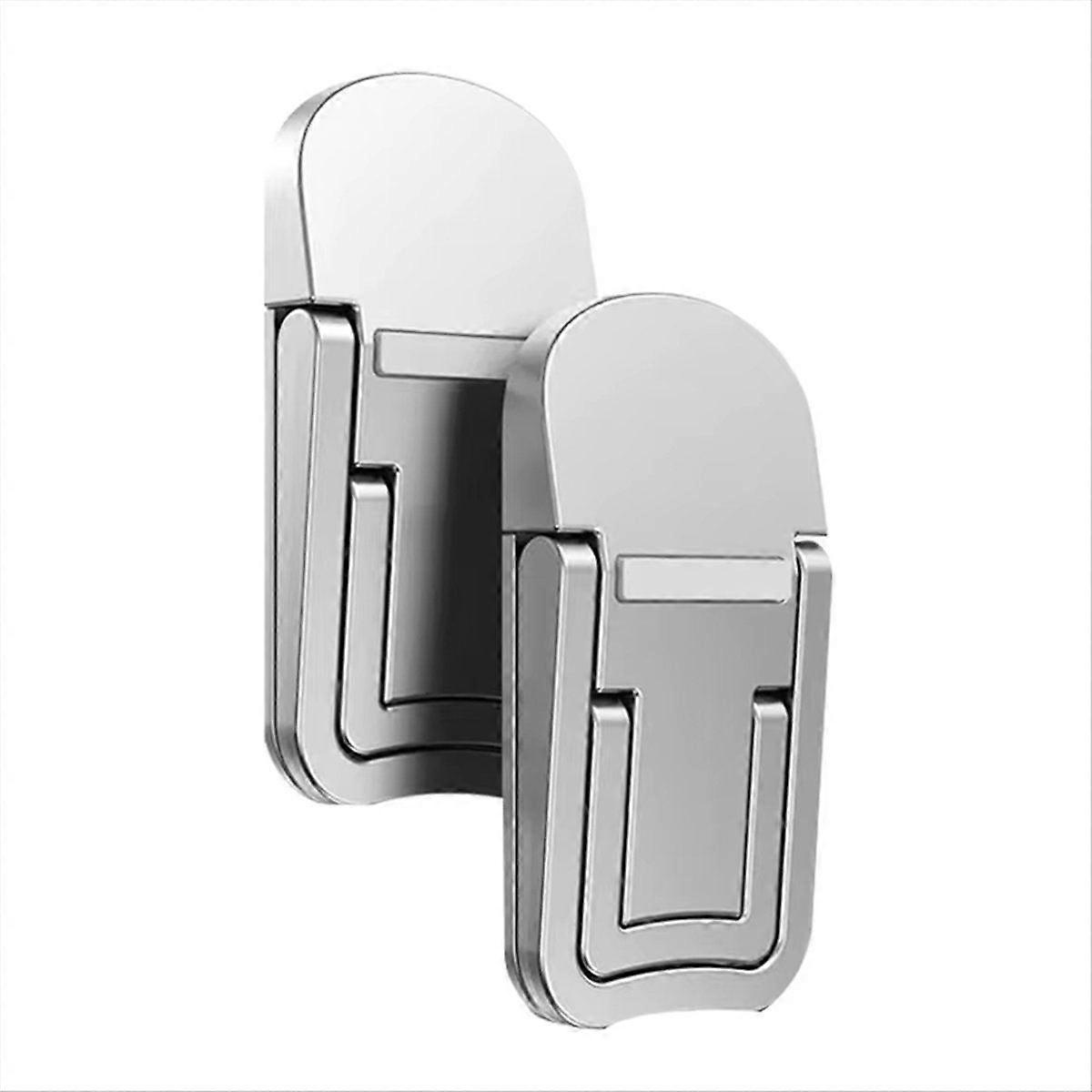 2Pcs Portable Laptop Stand Computer Riser Lift Self-Adhesive Silver