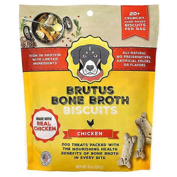 Brutus Bone Broth, Biscuits, For Dogs, Chicken, 8 oz (226 g)