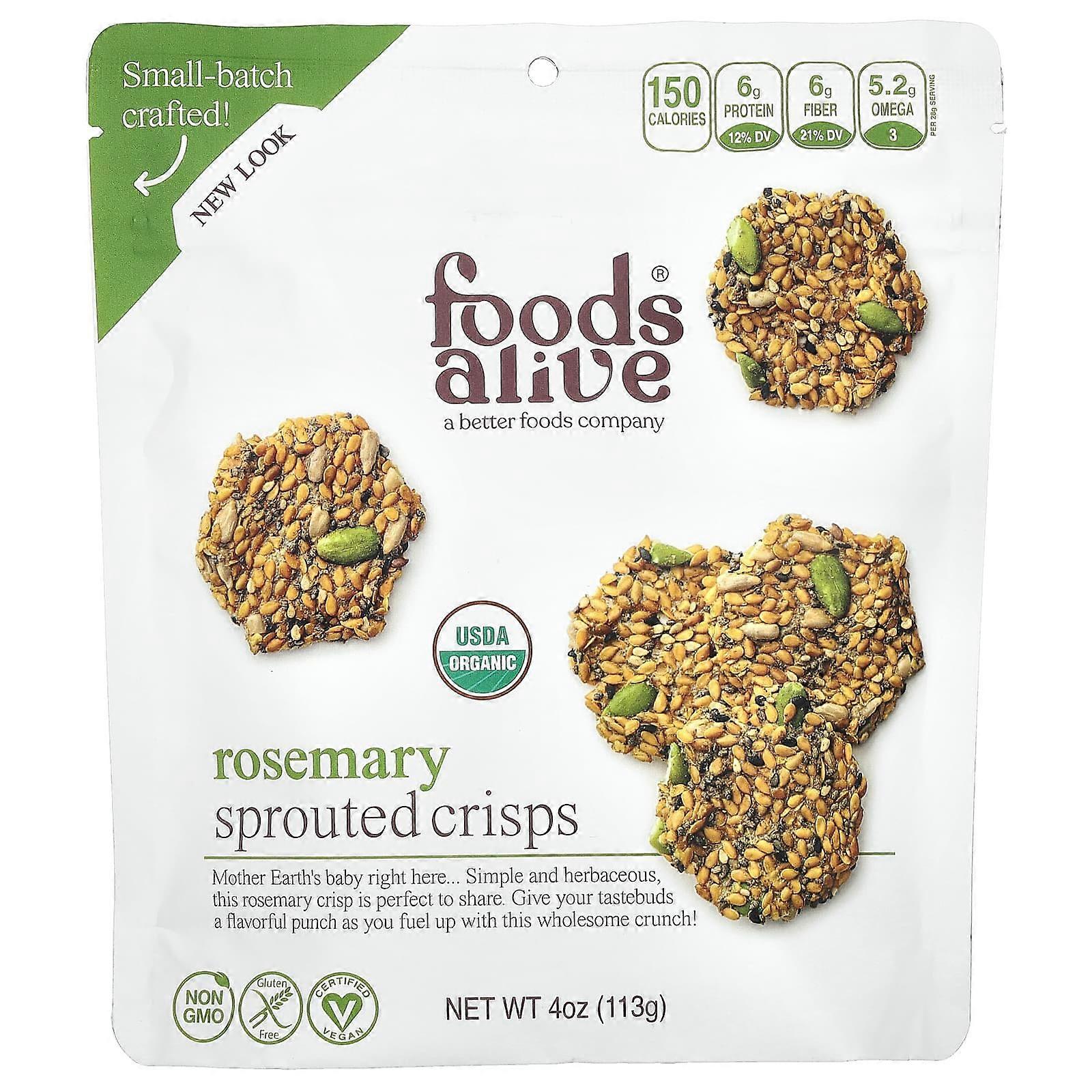 Sprouted Crisps, Rosemary, 4 oz (113 g)