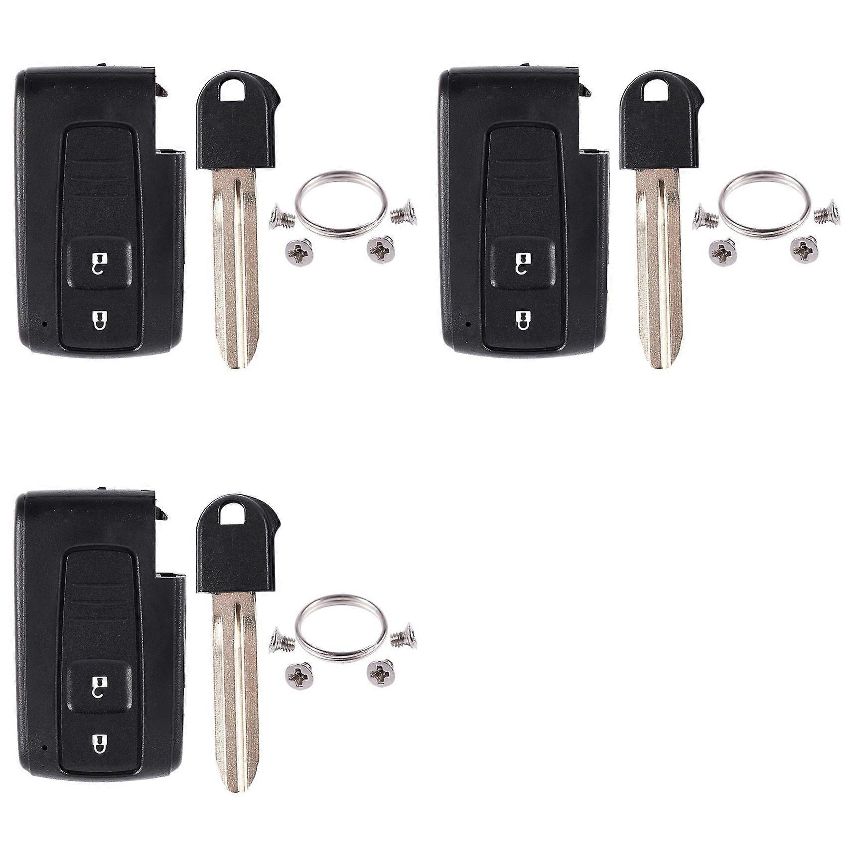 3X 2 Button Smart Remote Key Case Shell and Blade for Toyota Corolla Verso Prius
