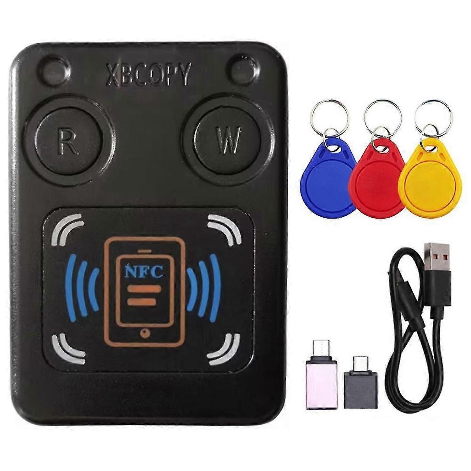 NFC RFID Smart Chip Card Reader Copier+3XCUID Keychain IC 13.56Mhz ID 125Khz 250Khz 375Khz RFID Toke