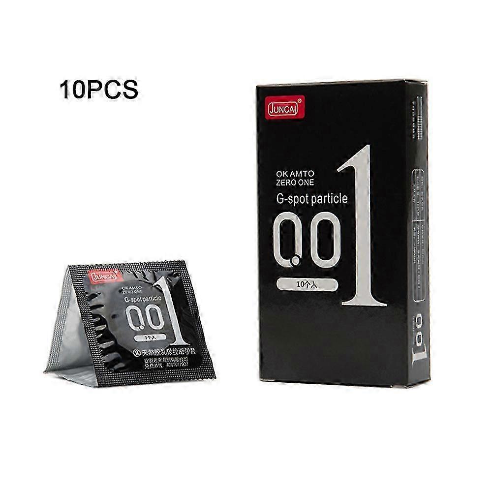 10 قطع 0.01 مم واقي ذكري فائق النحافة - غير مرئي ومشحم للرجال