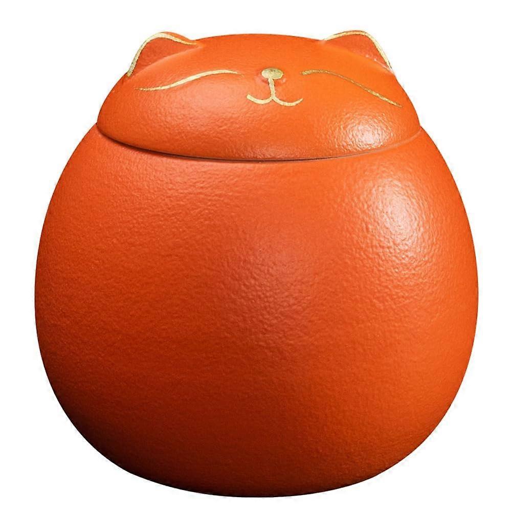 Tea Storage Jar Cat Shape Porcelain Jar For Tea Spices Coffee Nuts Storage Size B 1 Piece