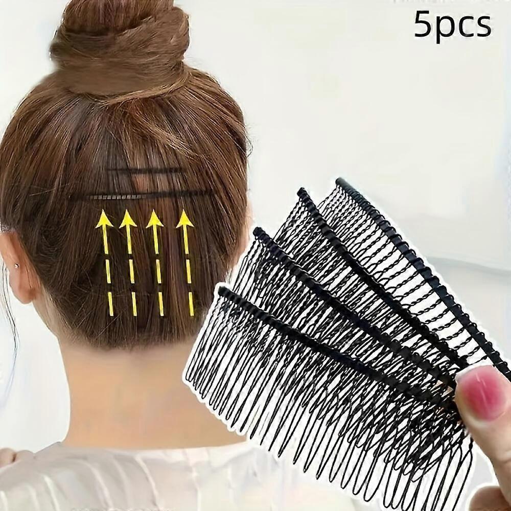 Five alloy hair clips with a wavy design and non-slip grip, suitable for teenagers and adults, ideal for bangs and updos.
