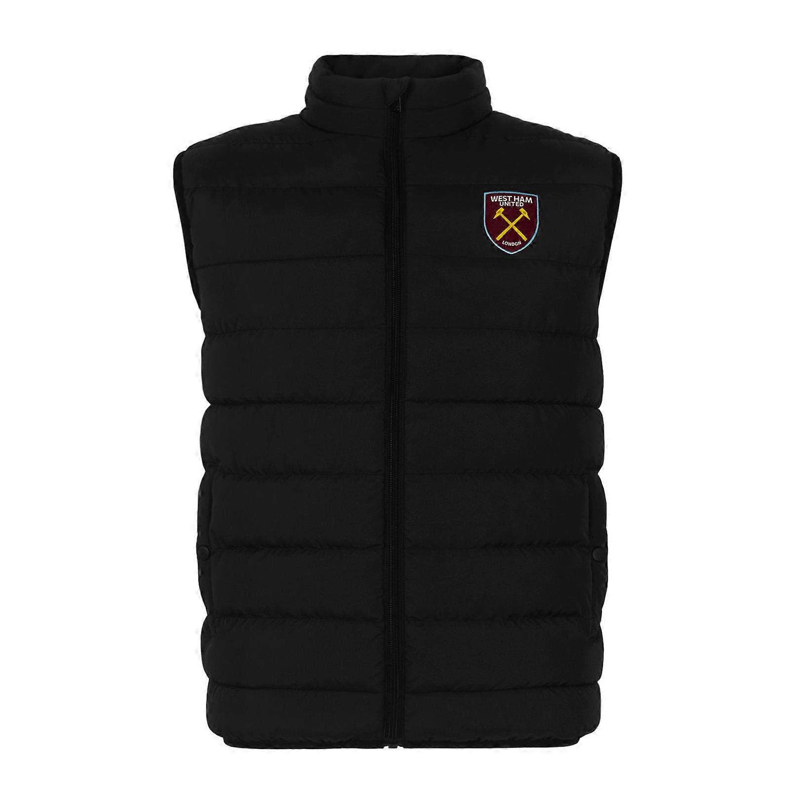 West Ham United FC Boys Gilet Jacket Body Warmer Polstrovaný dětský OFICIÁLNÍ fotbalový dárek