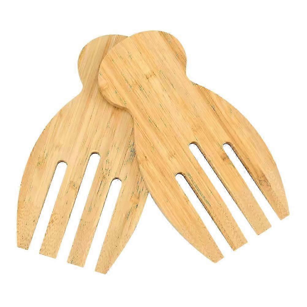 Sallad Servrar Trä Sallad Händer Ljusbrun 18.00X9.50X0.80CM Blandning Sallad Matlagning 2st