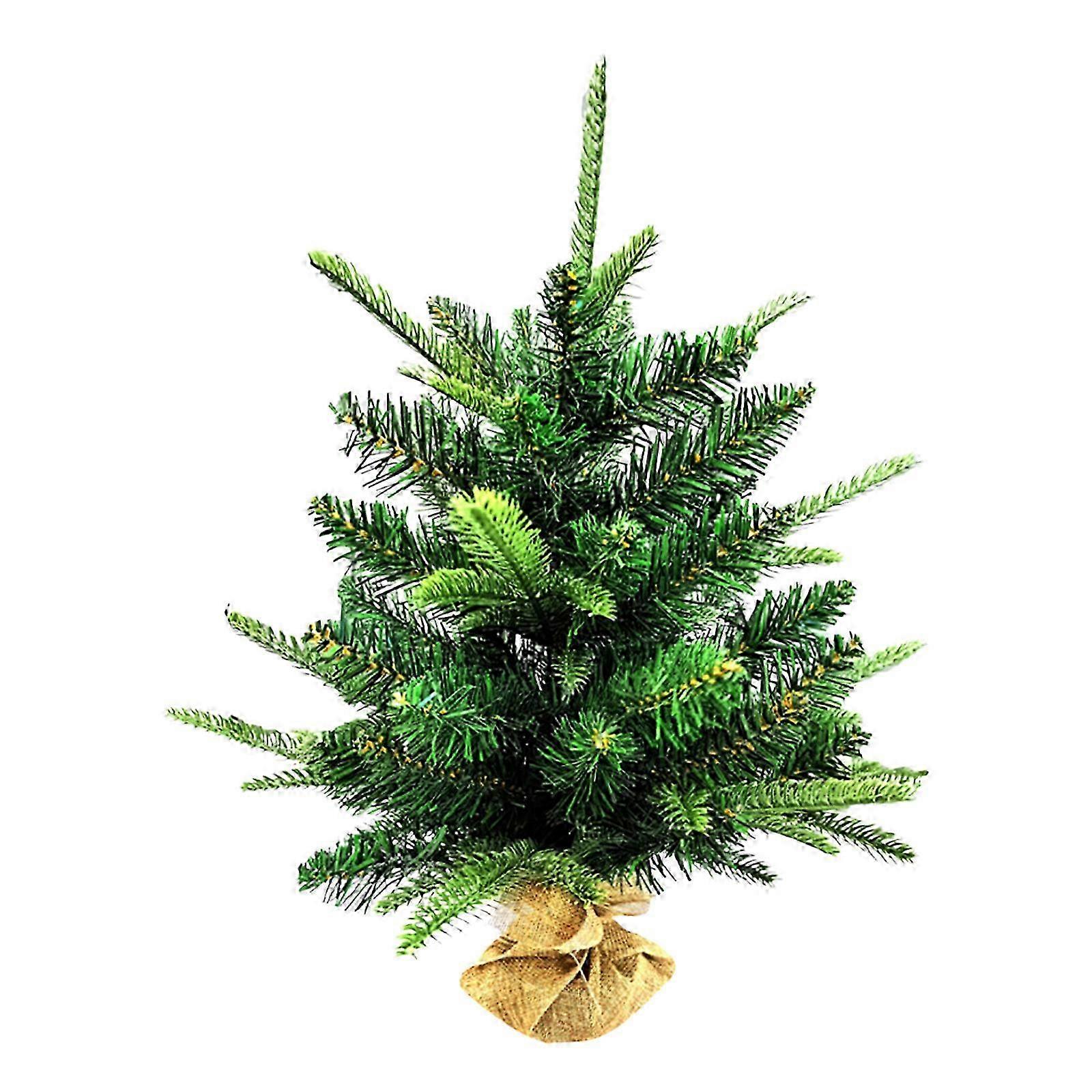 Sapin de Noël floqué en cèdre vert de 50 cm avec mini PVC