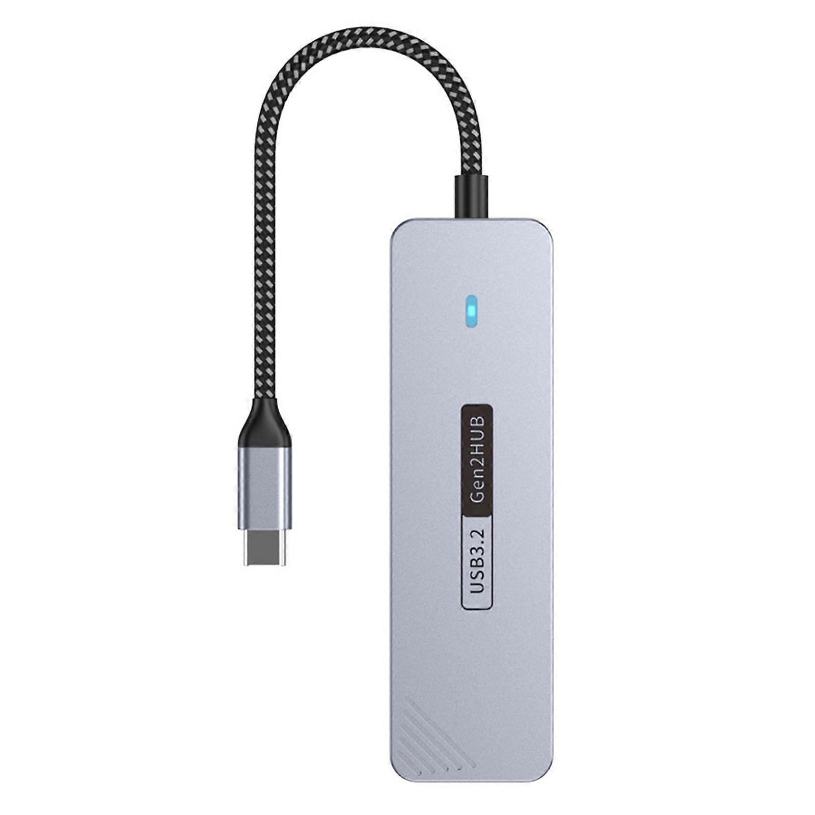 4 USB C Port Replicators 10Gbps Speed Data Syncs Aluminum Body Universal Compatibility For Smartests Devices Multicolor