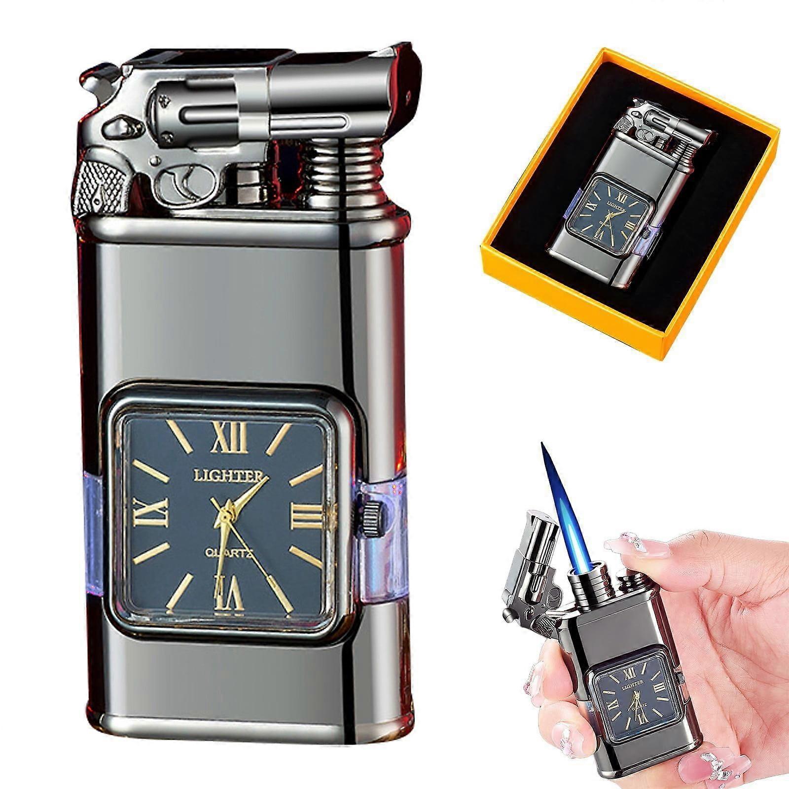 Uclet Camping & Hiking Windproof Vintage Watch Bezel Flame Torch Men's Cool Flame Torch And Soft Vintage Refillable