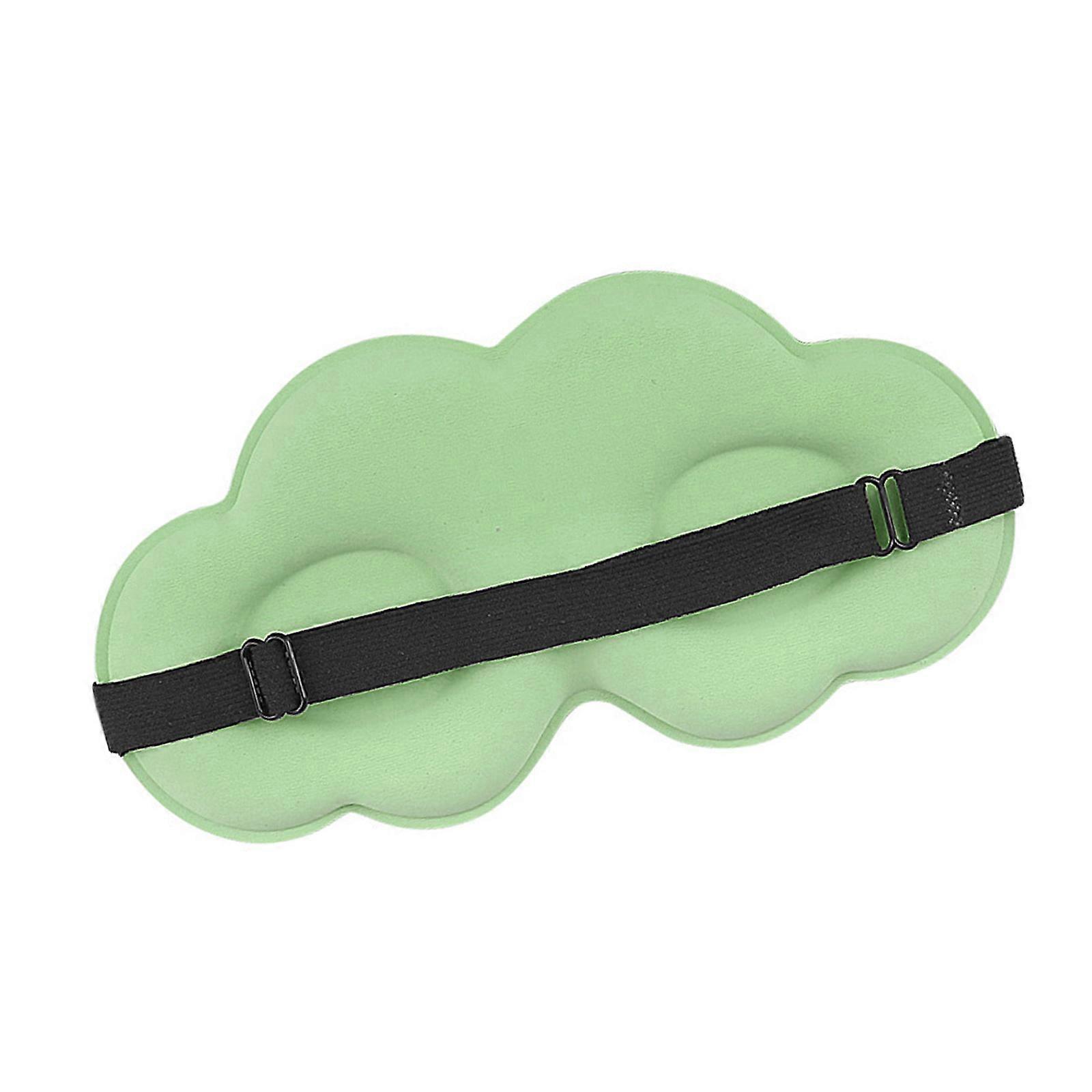 Breathable 3D Contoured Eye Mask Elastic Strap Customizable Fit Soft For Night Rest For Sensitive Sleepers  Matcha Green