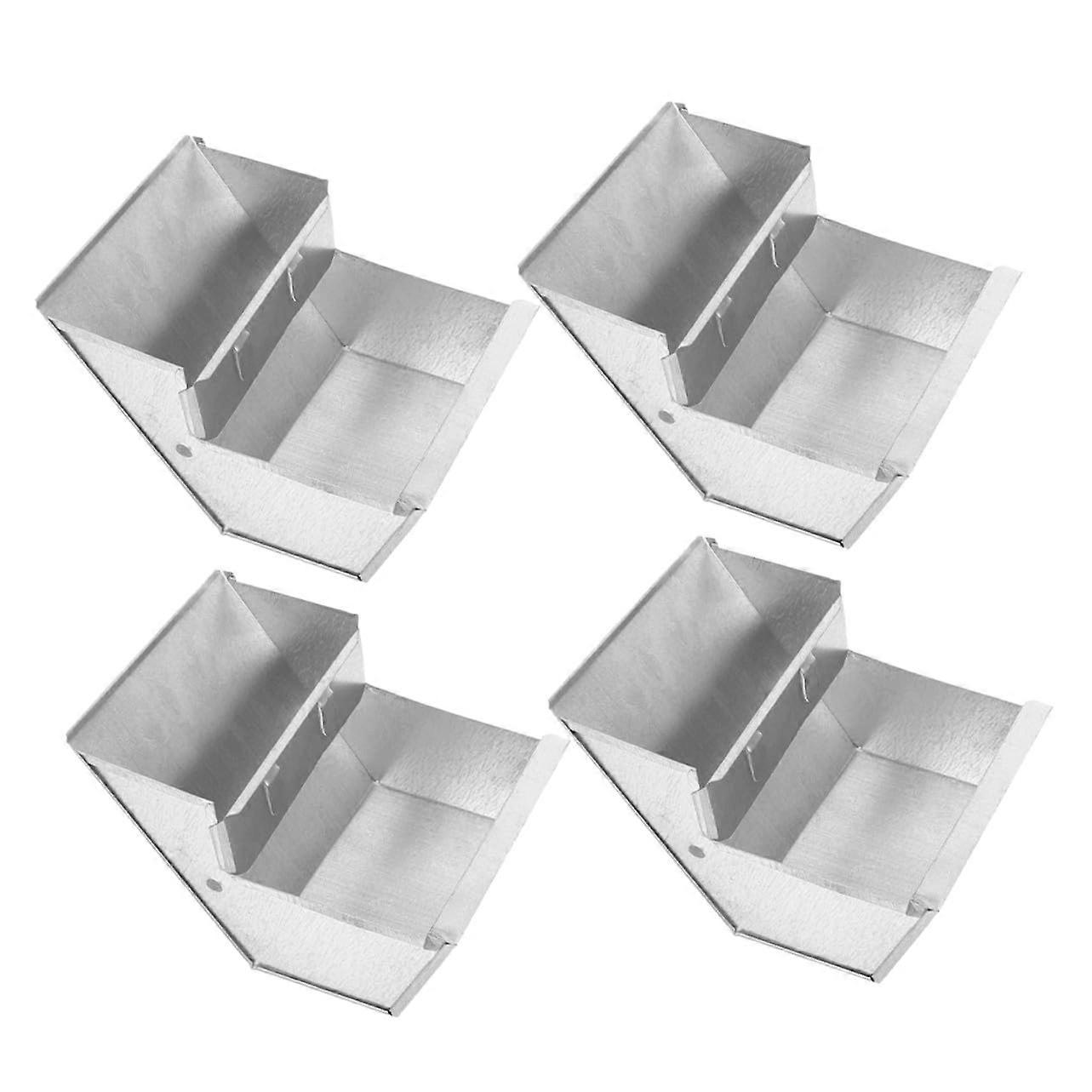4pcs Rabbit Guinea Pig Ferret Gravity Feeder Trough for Outdoor Use Controlled Feed Dispensing