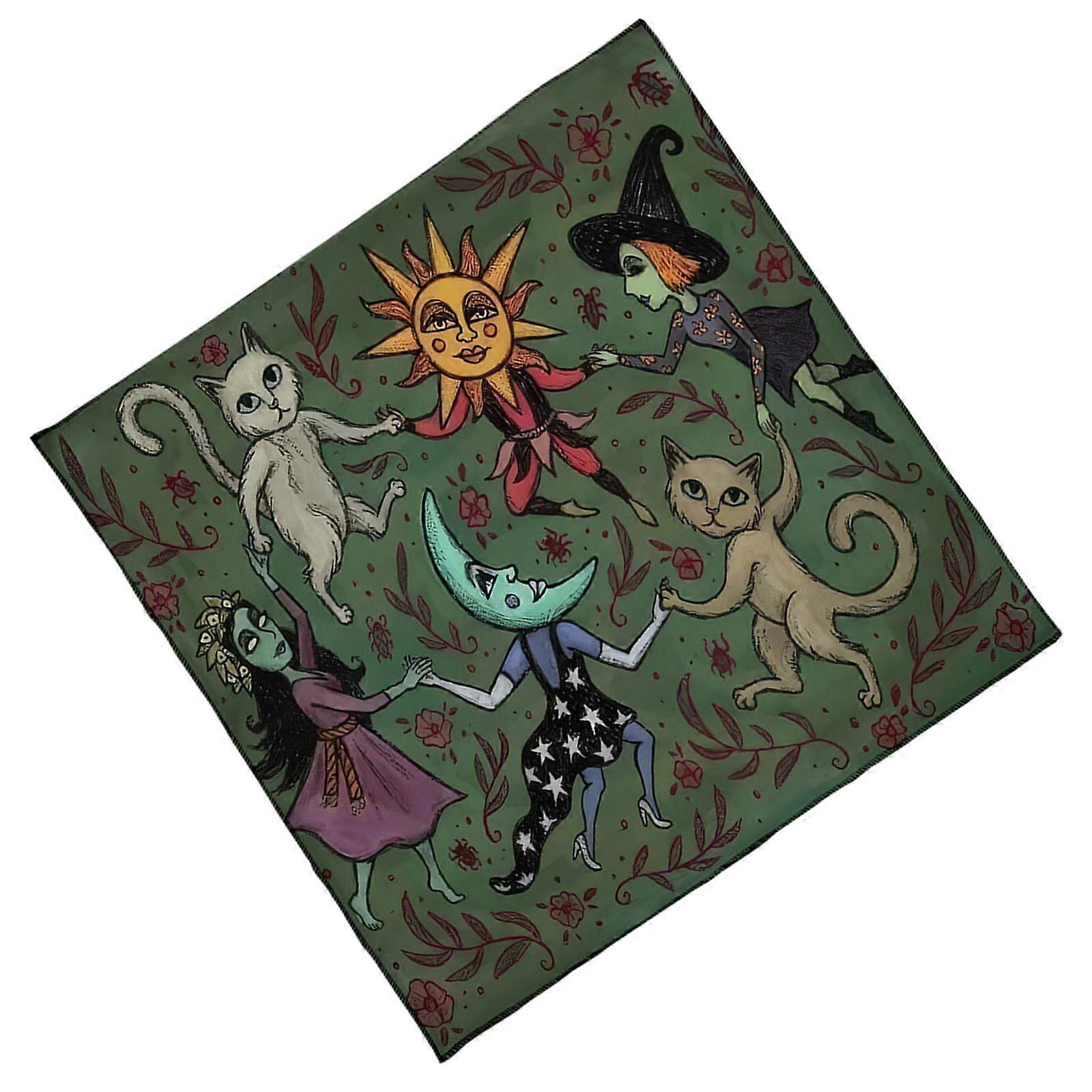 Softable Velvets Divination Cloth Durability Tarots Tablecloth Plush Velvets Multiple Measurements Easy Maintenance  75x75cm