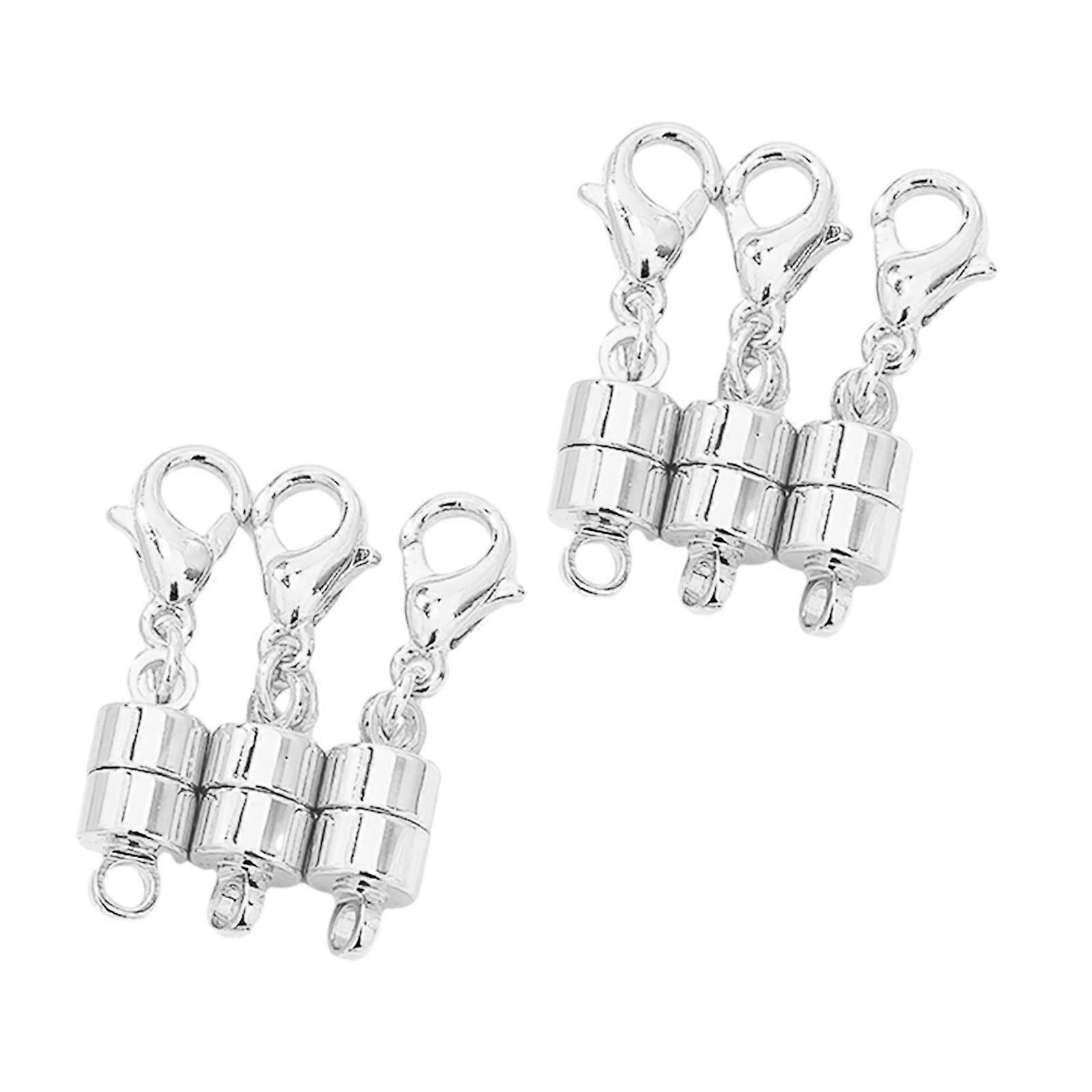 Easy Use Single Head Lobster Clasp Gold/Silver Coated Alloy Jewelry Component Secure Lock Mechanism Fastener Connector  Silver