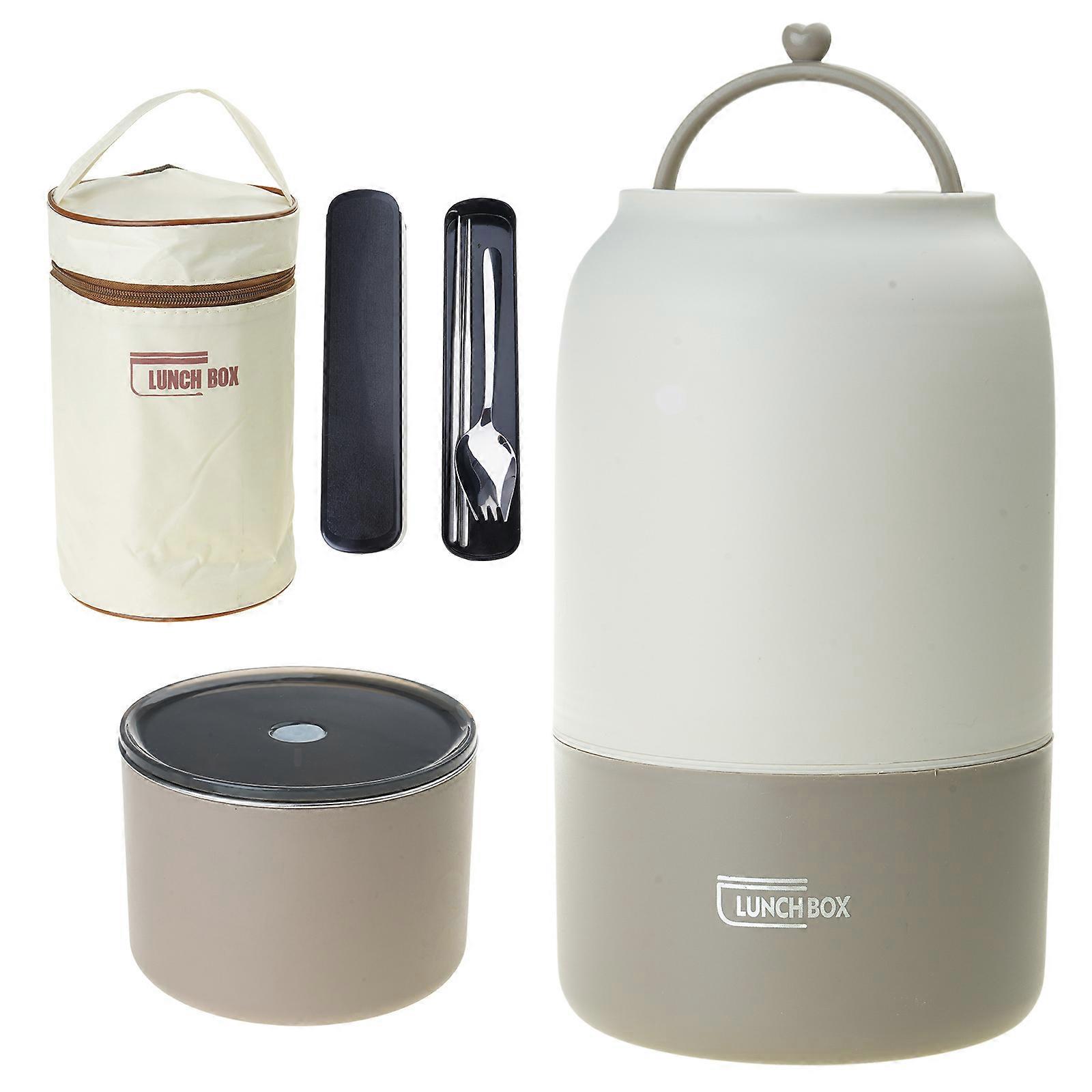 304 Stainless Steel Food Container with Lid Large Capacity Lunch Holder Insulated Double Layer Meal Preservation Box Multicolor