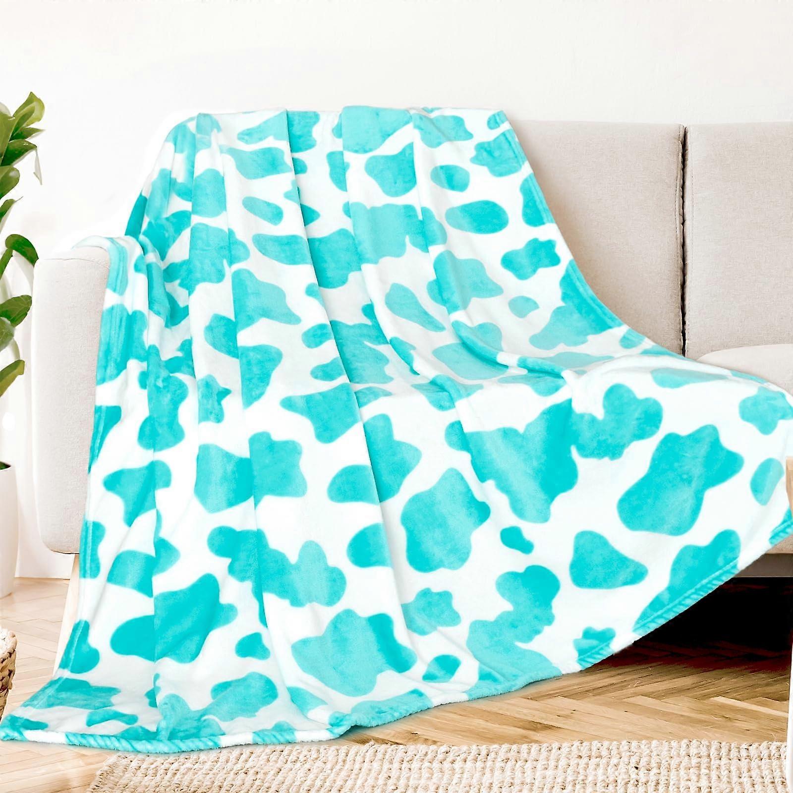 Plush Throw Blanket Soft Lightweight Cow Print for Sofa Bed Couch 50' x 60'