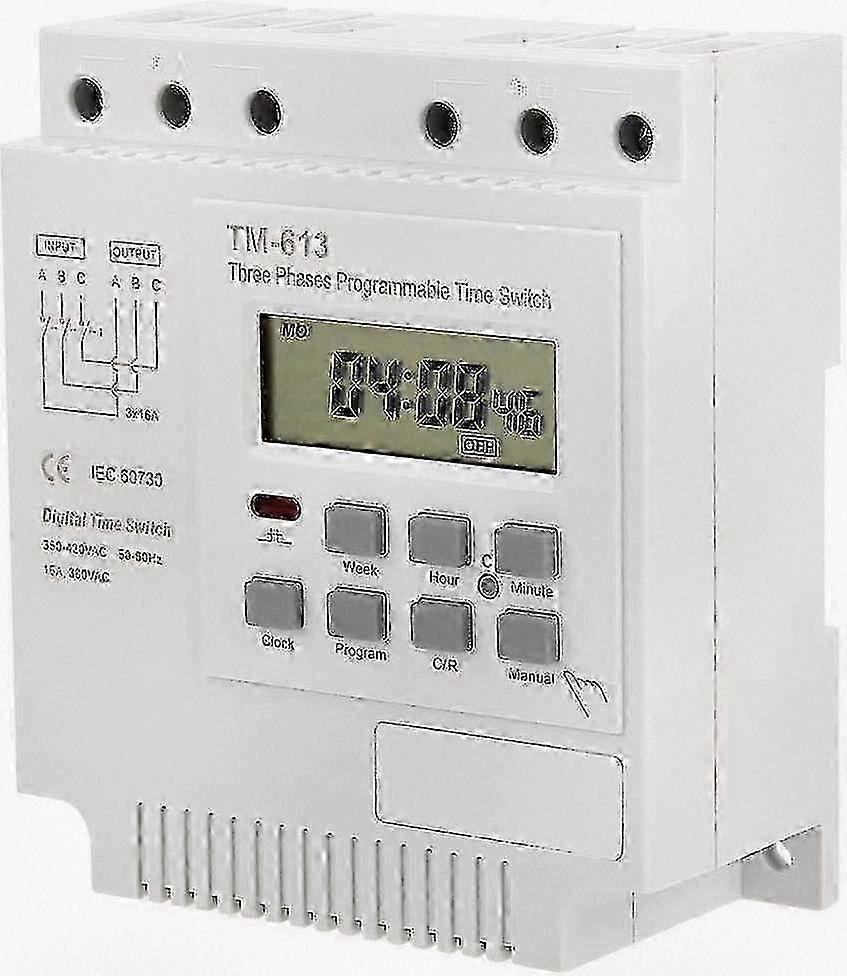 Adjustable Timer - 380V Digital Timer Switch for 350V-420VAC Three-Phase Motors