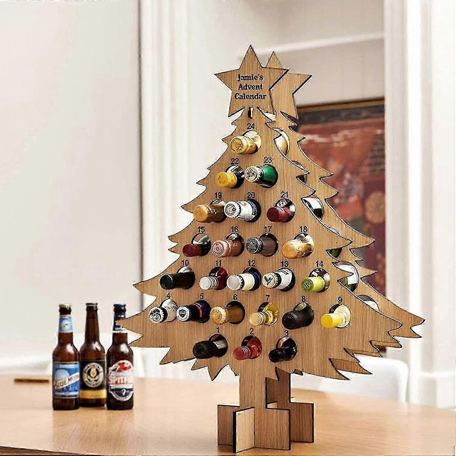 Wine Advent Calendar for Adults - Christmas Tree Display Holder