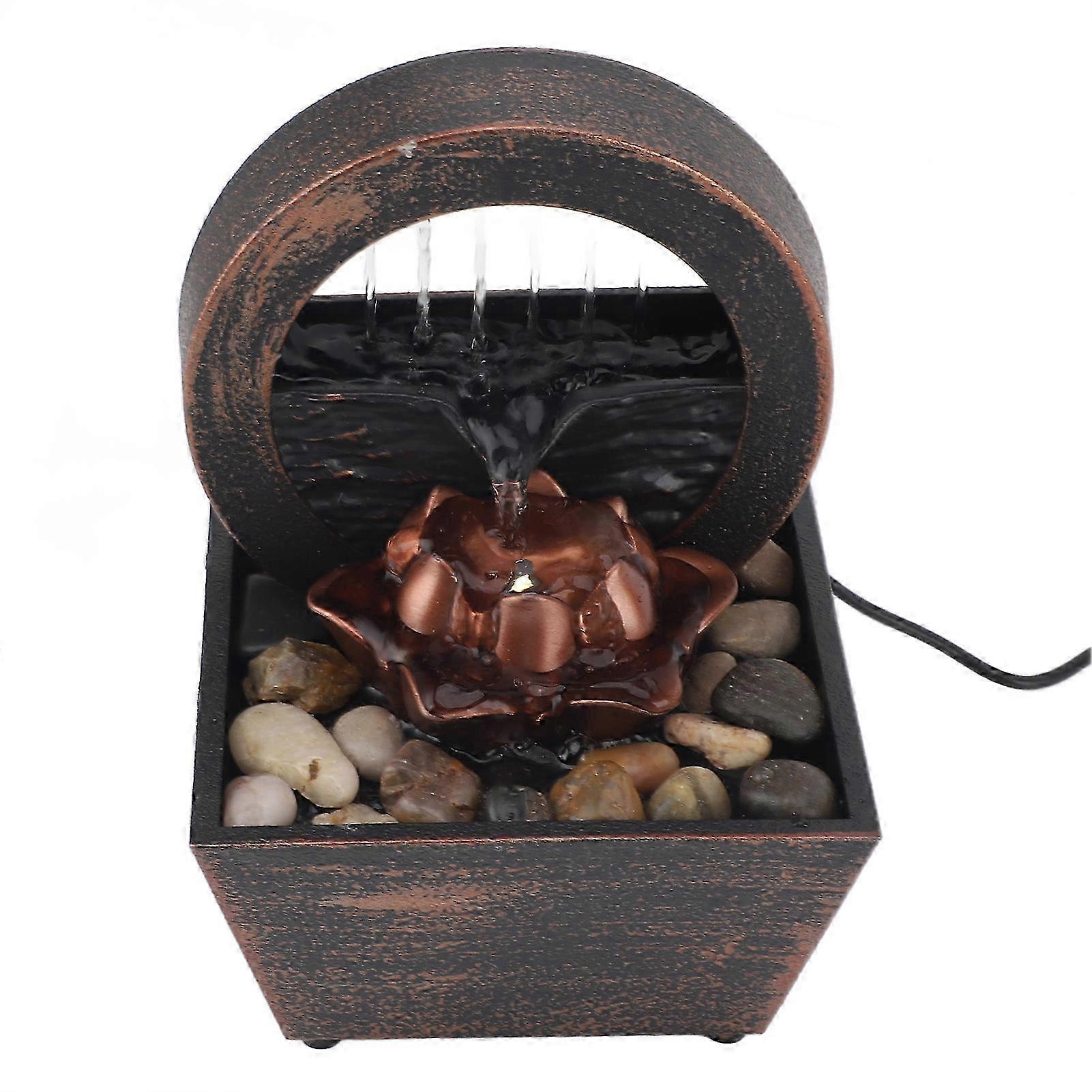 Indoor Water Feature with USB Port & Elegant Flower Design